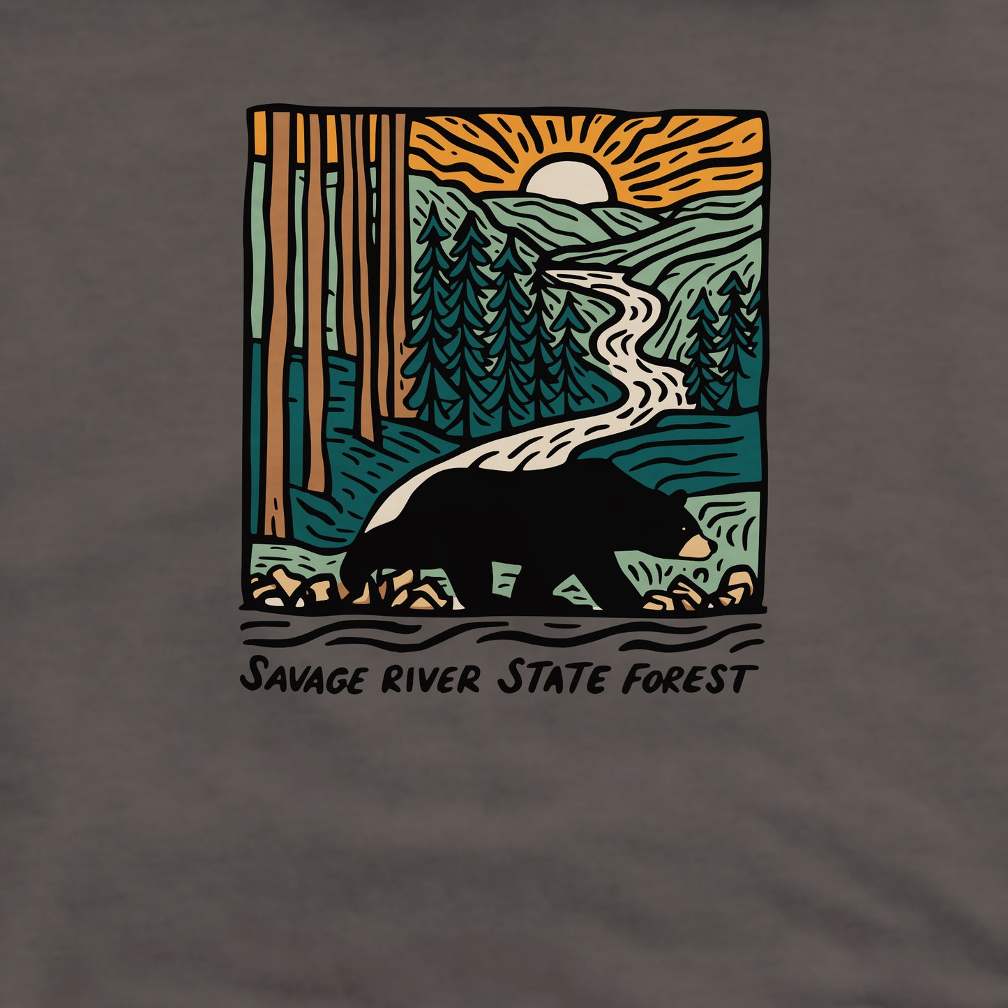 Savage River State Forest Crewneck Sweatshirt Adventure and Outdoors Themed Sweatshirt