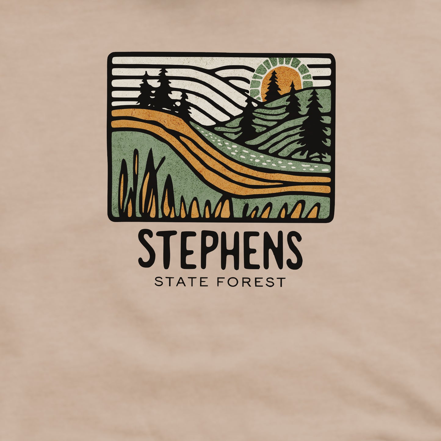 Stephens State Forest Crewneck Sweatshirt Adventure and Outdoors Themed Sweatshirt