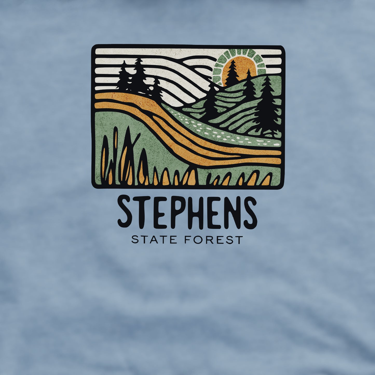 Stephens State Forest Crewneck Sweatshirt Adventure and Outdoors Themed Sweatshirt
