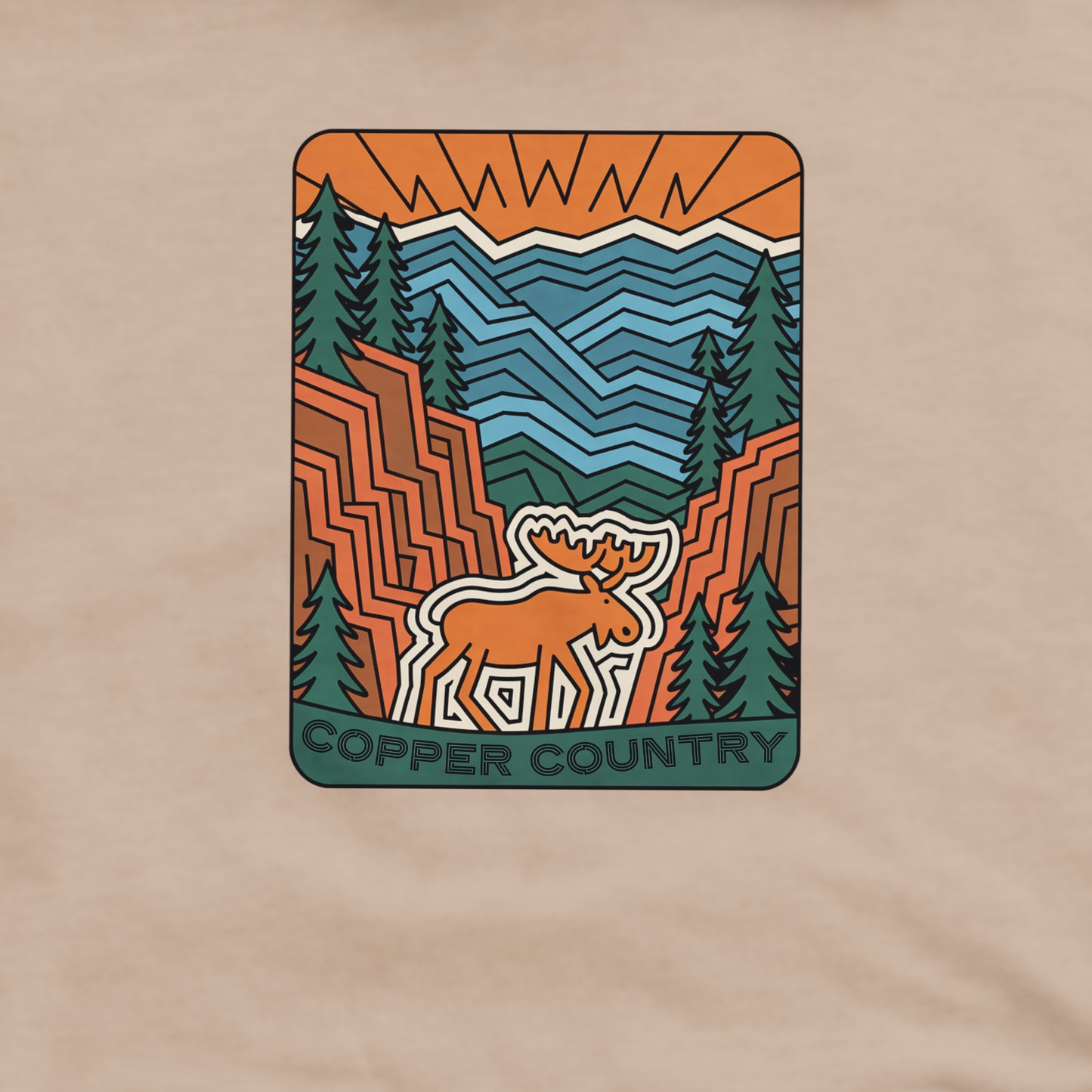 Copper Country State Forest Crewneck Sweatshirt Adventure and Outdoors Themed Sweatshirt