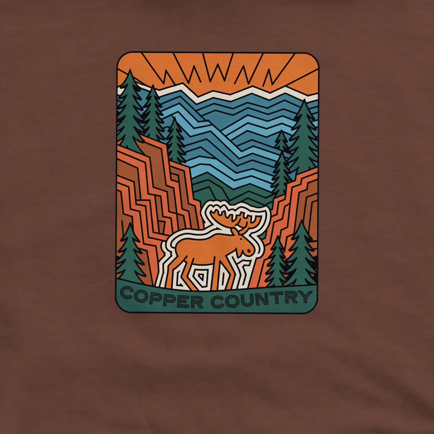 Copper Country State Forest Crewneck Sweatshirt Adventure and Outdoors Themed Sweatshirt