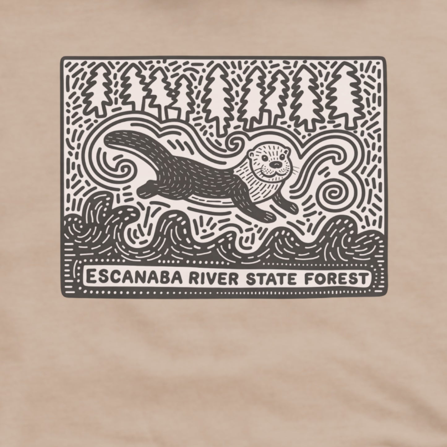 Escanaba River State Forest Hoodie Adventure and Outdoors Themed Hoodie