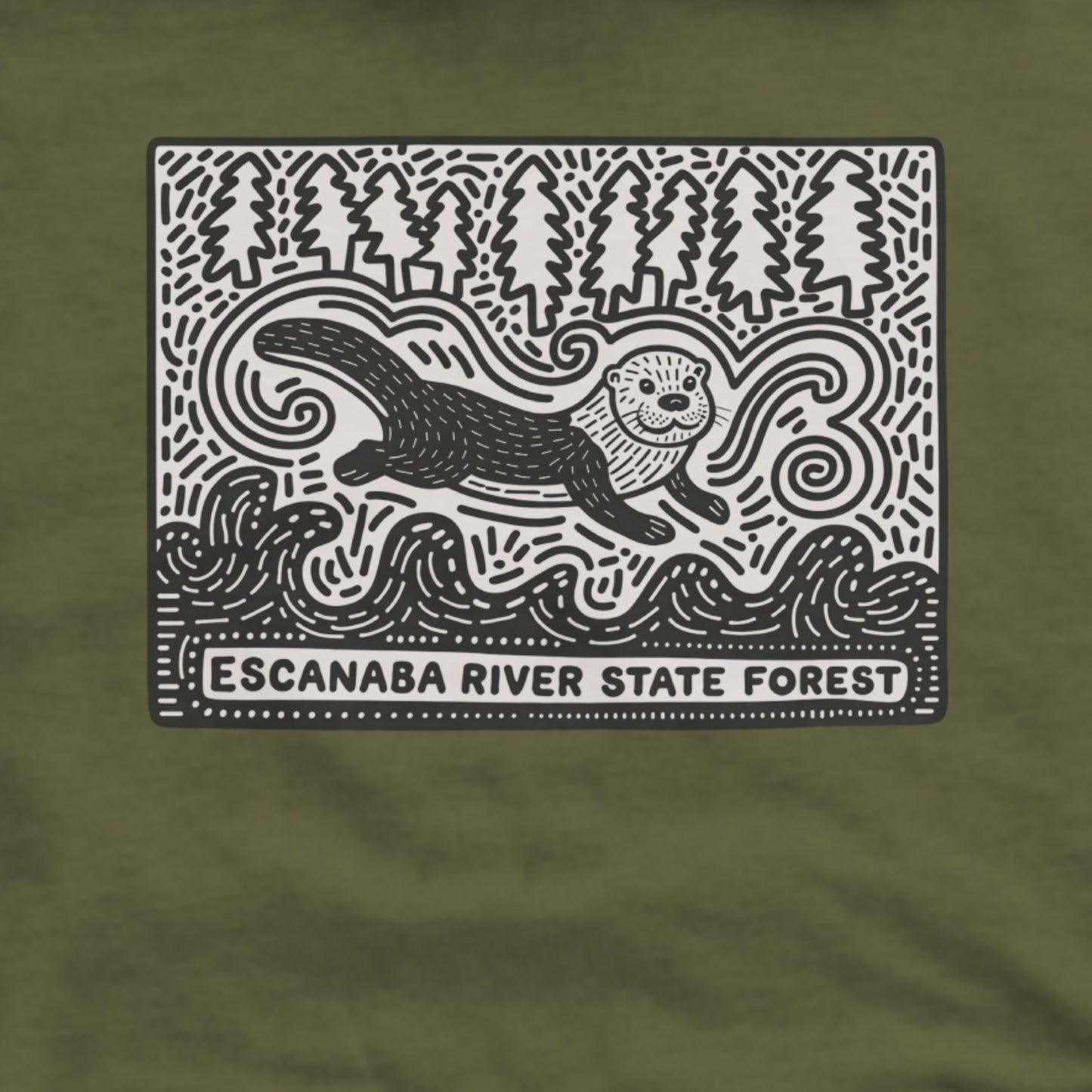 Escanaba River State Forest Hoodie Adventure and Outdoors Themed Hoodie