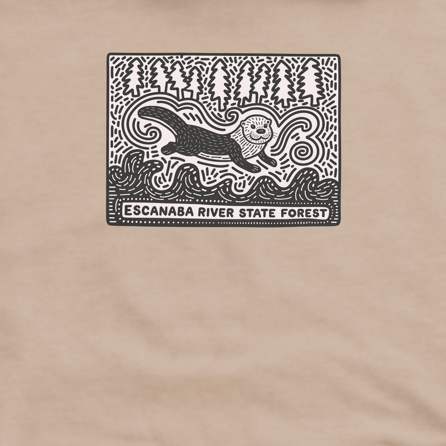 Escanaba River State Forest Crewneck Sweatshirt Adventure and Outdoors Themed Sweatshirt