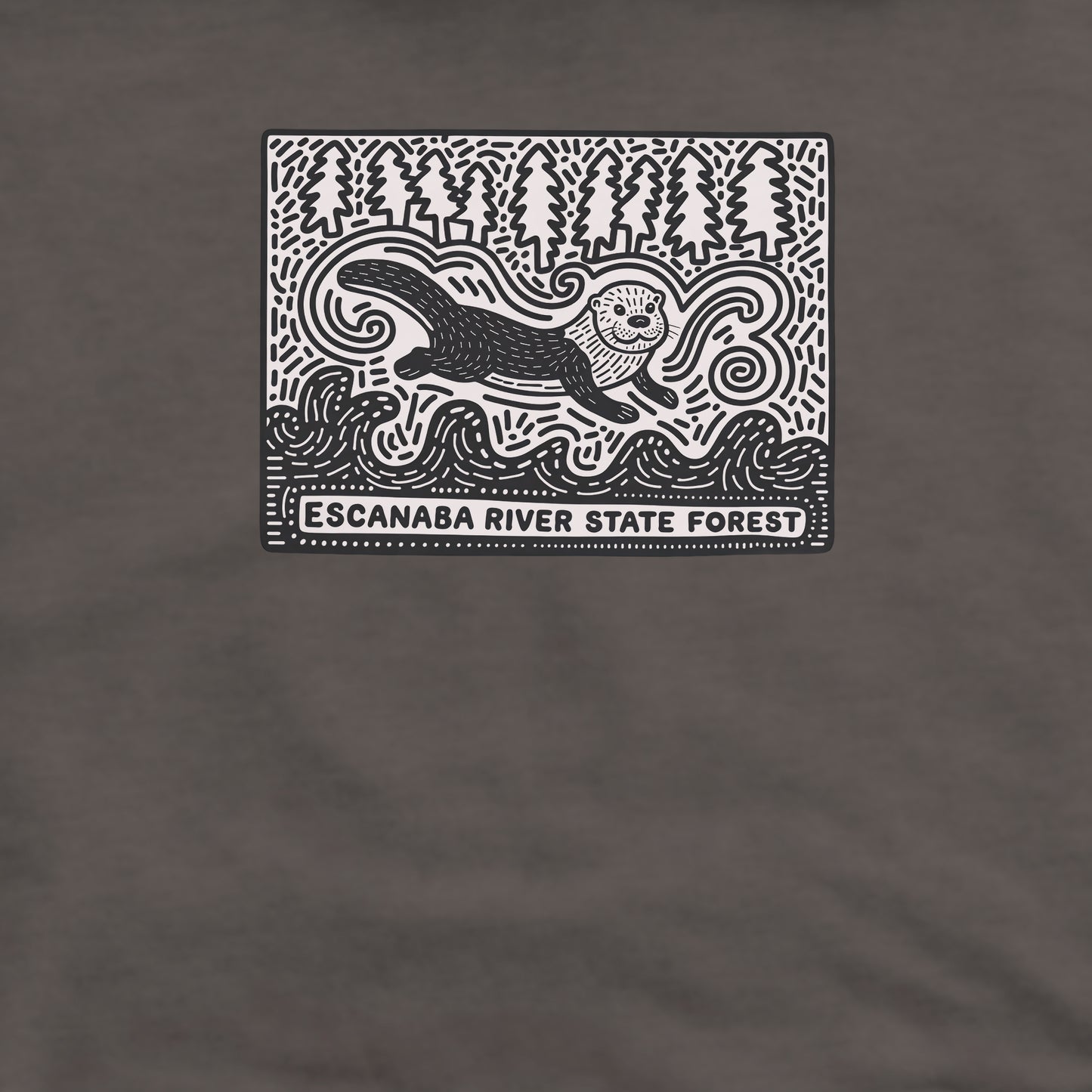 Escanaba River State Forest Crewneck Sweatshirt Adventure and Outdoors Themed Sweatshirt