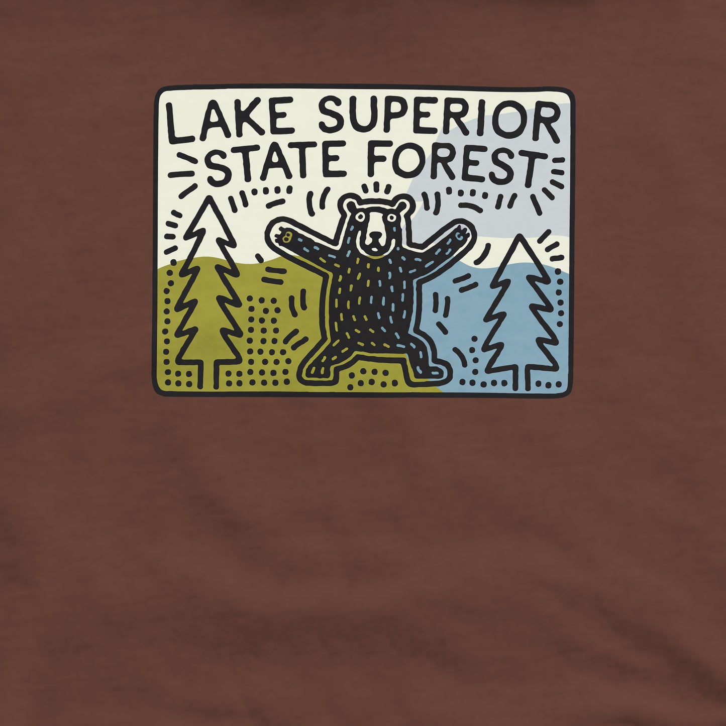 Lake Superior State Forest Crewneck Sweatshirt Adventure and Outdoors Themed Sweatshirt