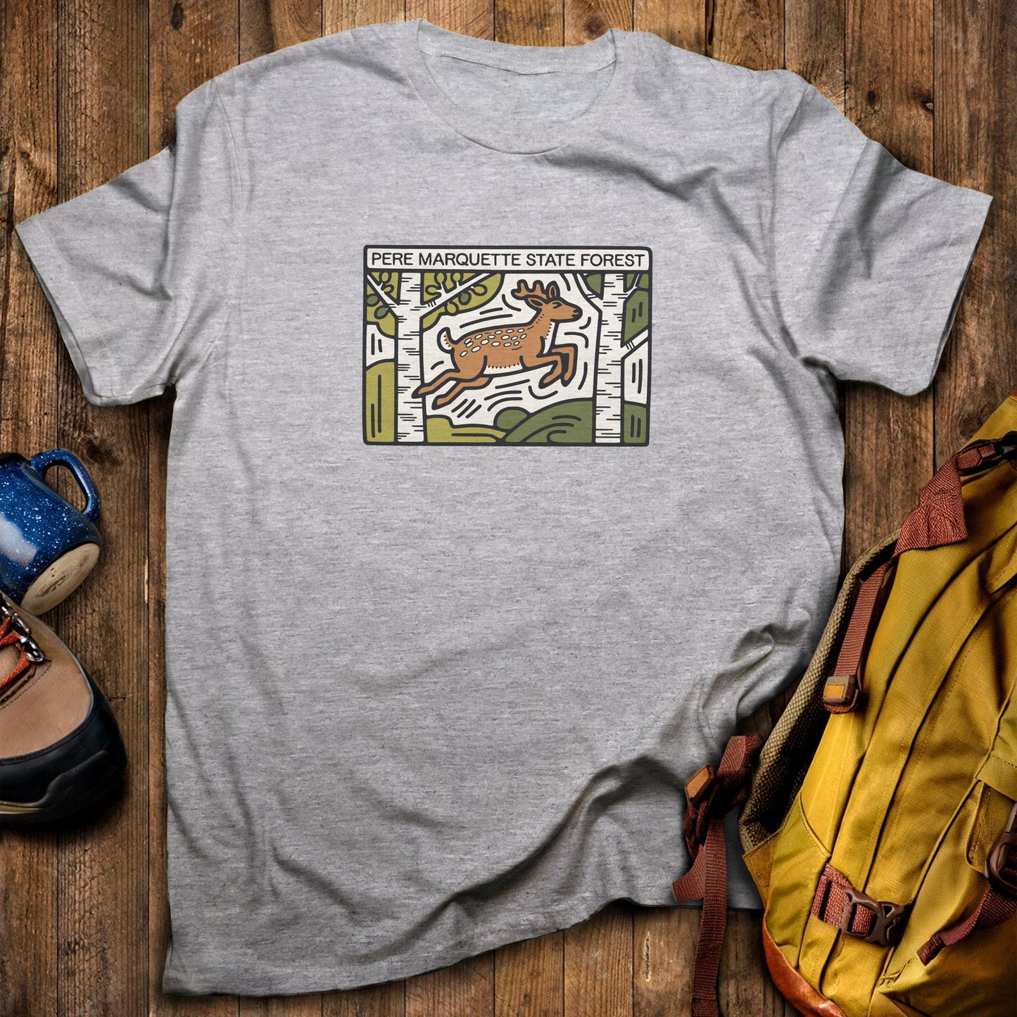 Pere Marquette State Forest T-Shirt Sport Grey Adventure and Outdoors Themed T-Shirt