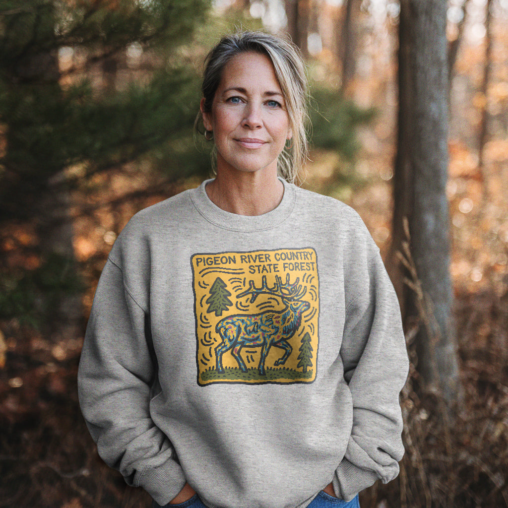 Pigeon River Country State Forest Crewneck Sweatshirt Adventure and Outdoors Themed Sweatshirt