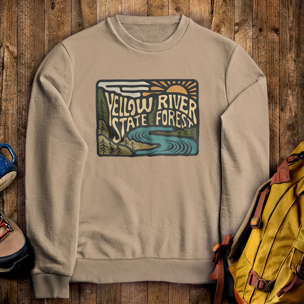 Yellow River State Forest Crewneck Sweatshirt Sand Adventure and Outdoors Themed Sweatshirt