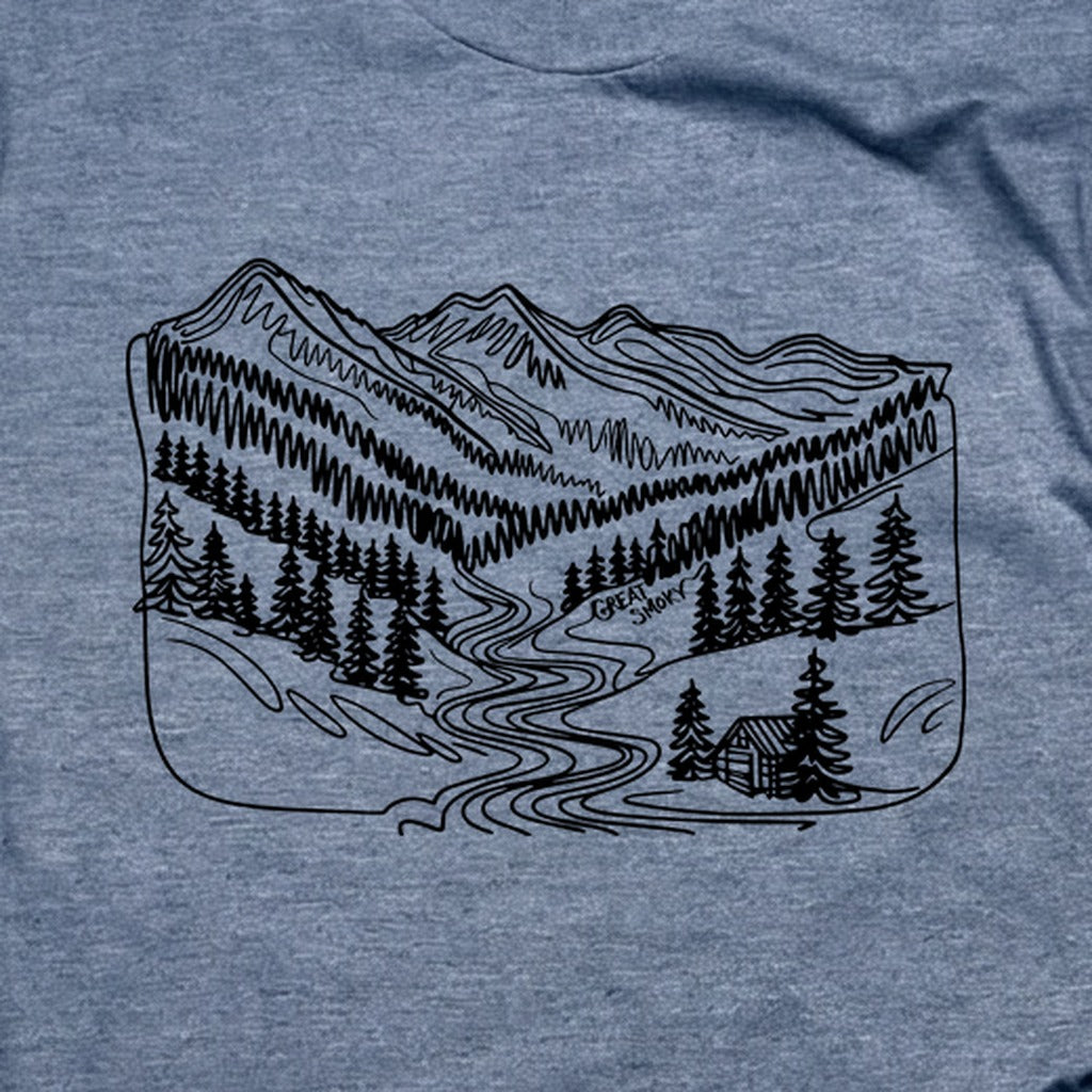 Great Smoky Line Drawing T-Shirt