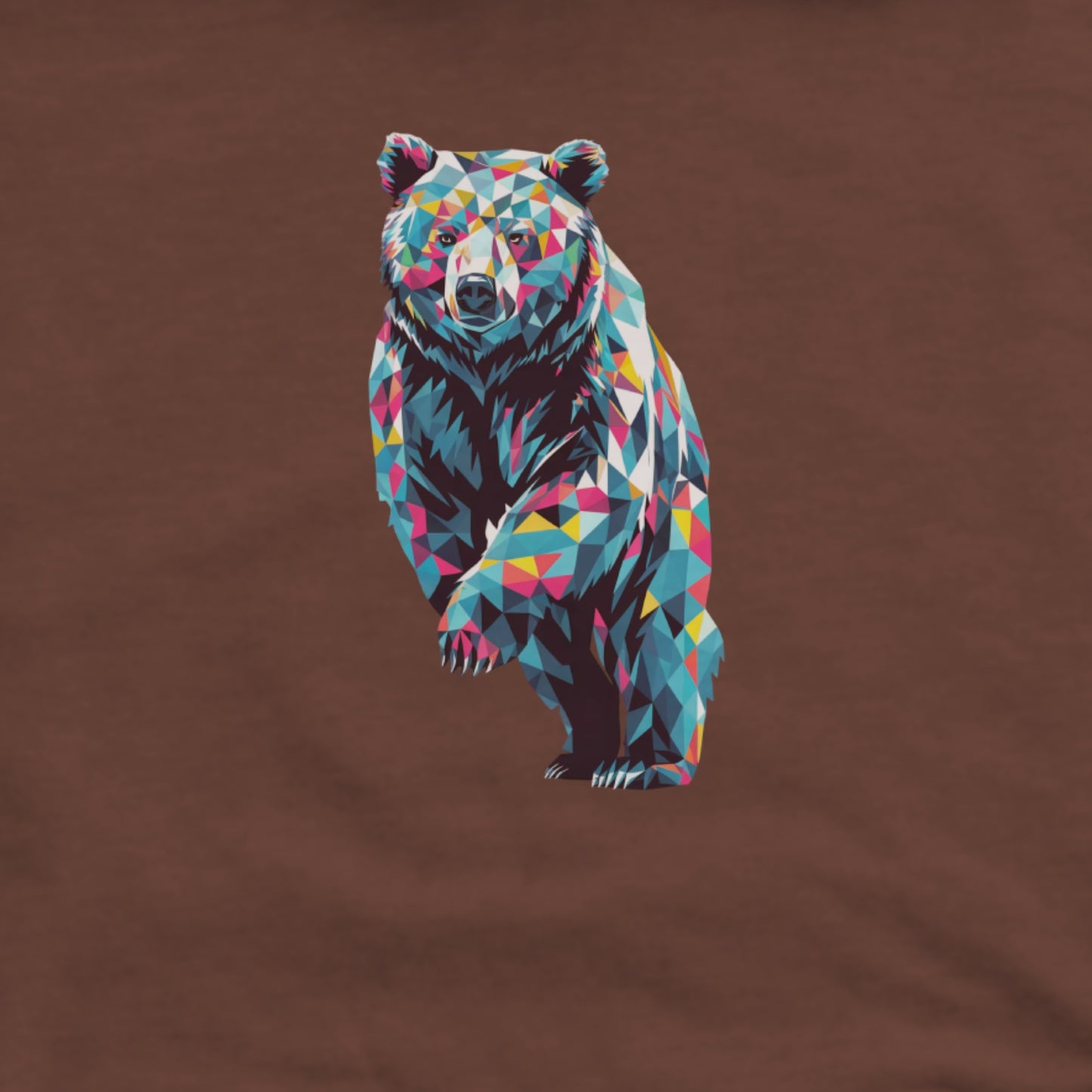 Bear Mosaic Hoodie Adventure and Outdoors Themed Hoodie