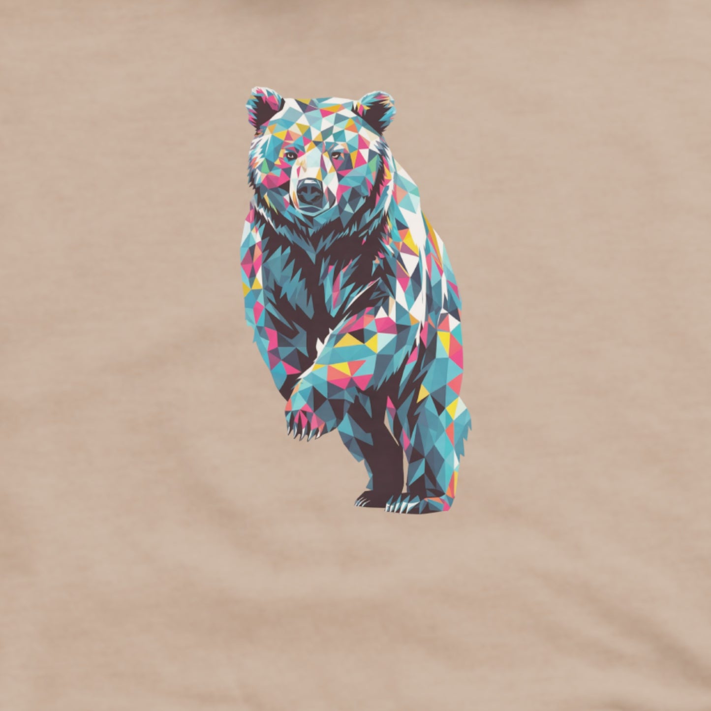 Bear Mosaic Hoodie Adventure and Outdoors Themed Hoodie