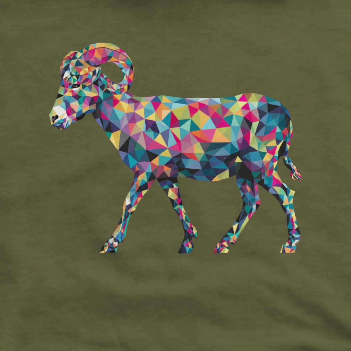 Ram Mosaic Hoodie Adventure and Outdoors Themed Hoodie