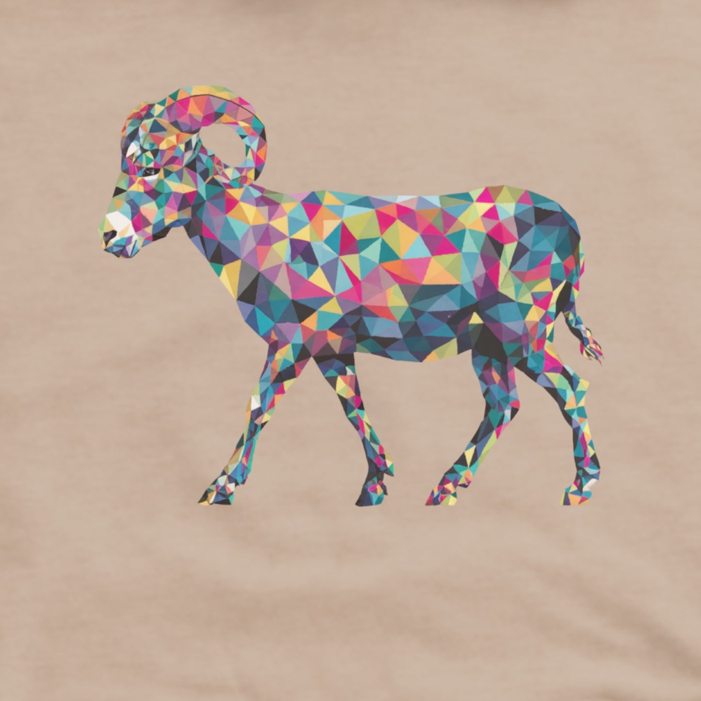 Ram Mosaic Hoodie Adventure and Outdoors Themed Hoodie
