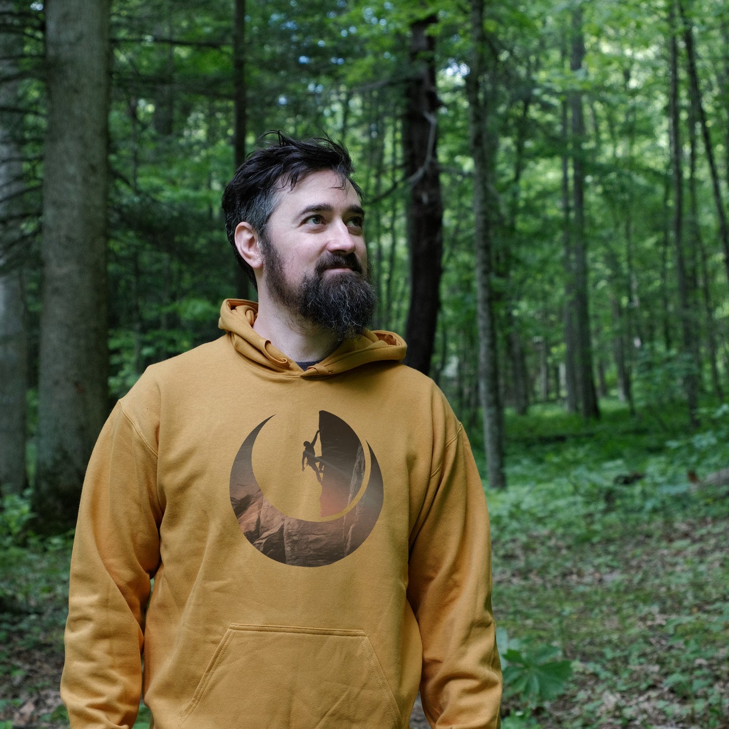 Rock Climber Silhouette Hoodie Adventure and Outdoors Themed Hoodie