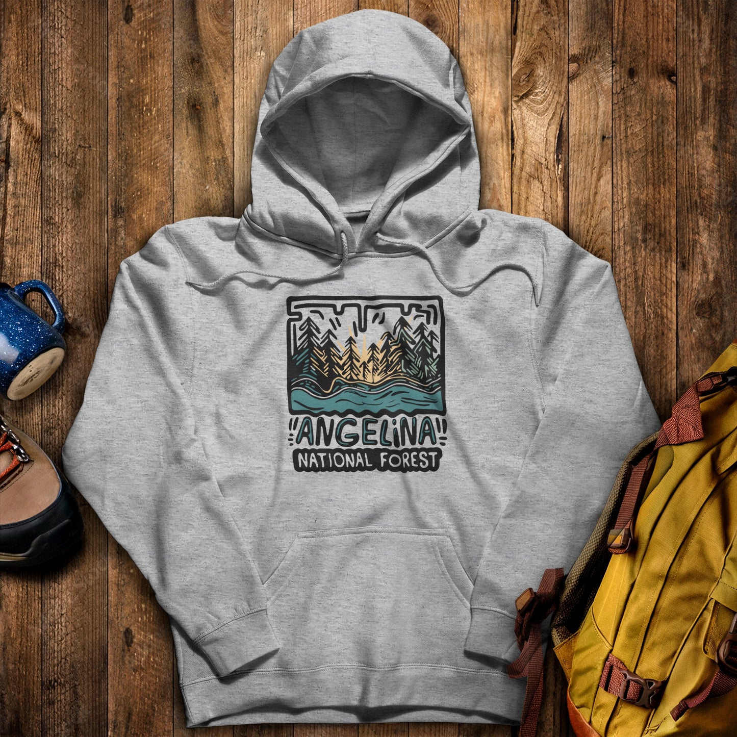 Angelina National Forest Hoodie Sport Grey Adventure and Outdoors Themed Hoodie
