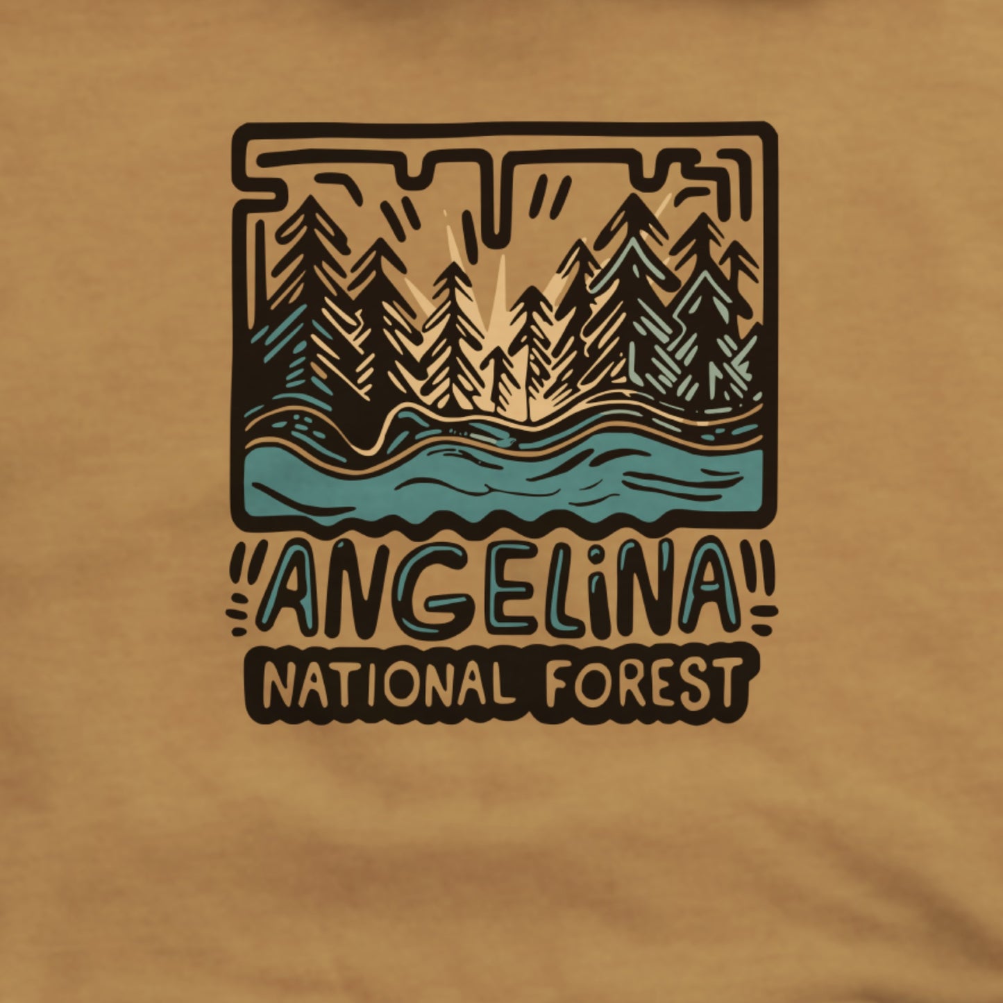 Angelina National Forest Hoodie Adventure and Outdoors Themed Hoodie