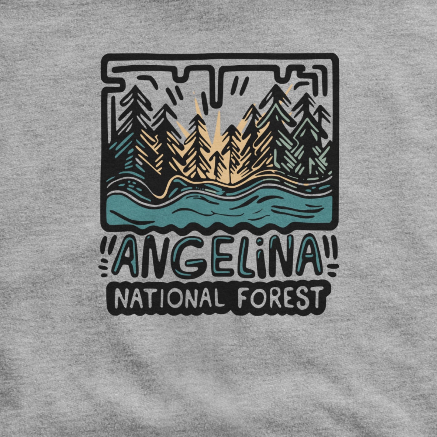 Angelina National Forest Hoodie Adventure and Outdoors Themed Hoodie