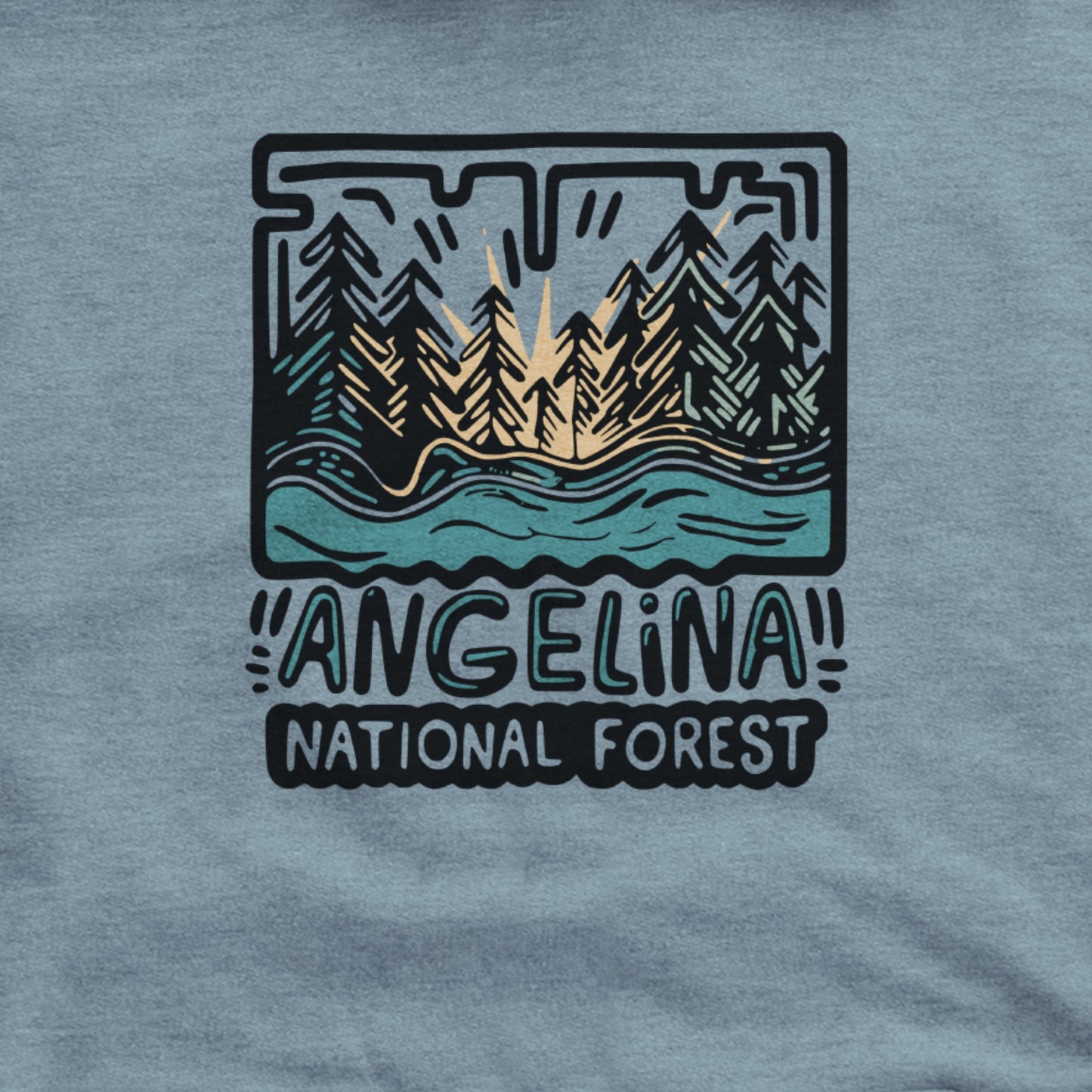 Angelina National Forest Hoodie Adventure and Outdoors Themed Hoodie