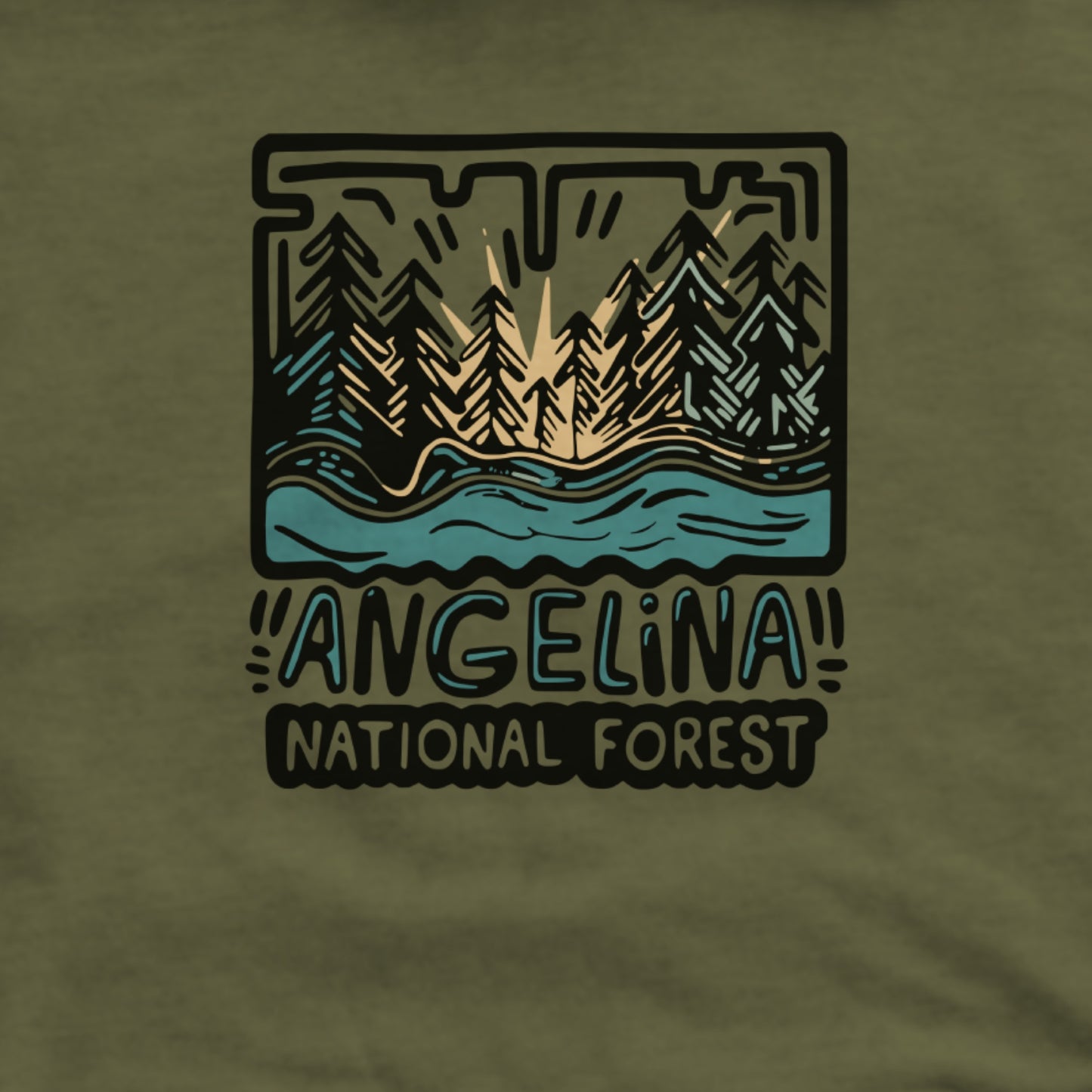 Angelina National Forest Hoodie Adventure and Outdoors Themed Hoodie