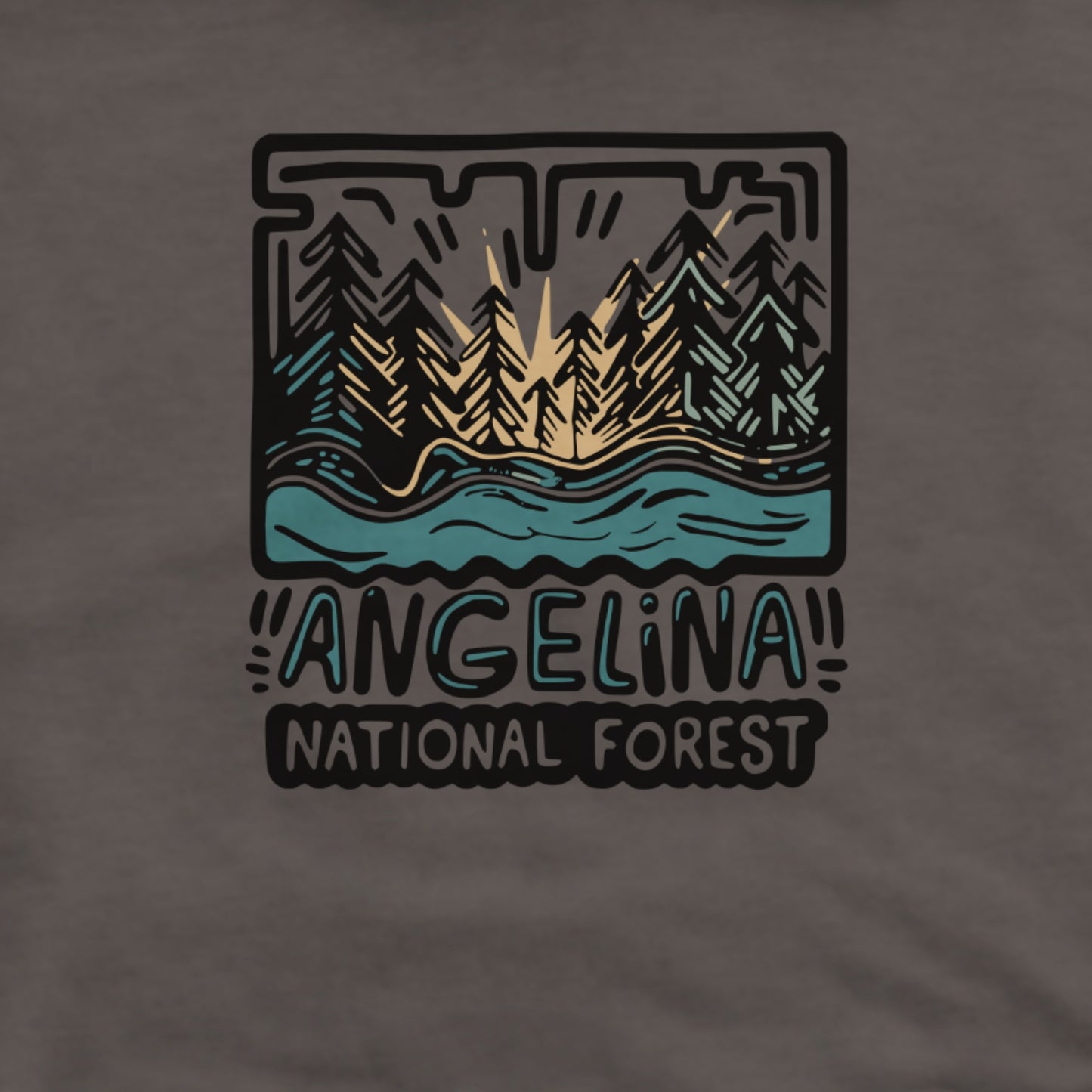 Angelina National Forest Hoodie Adventure and Outdoors Themed Hoodie
