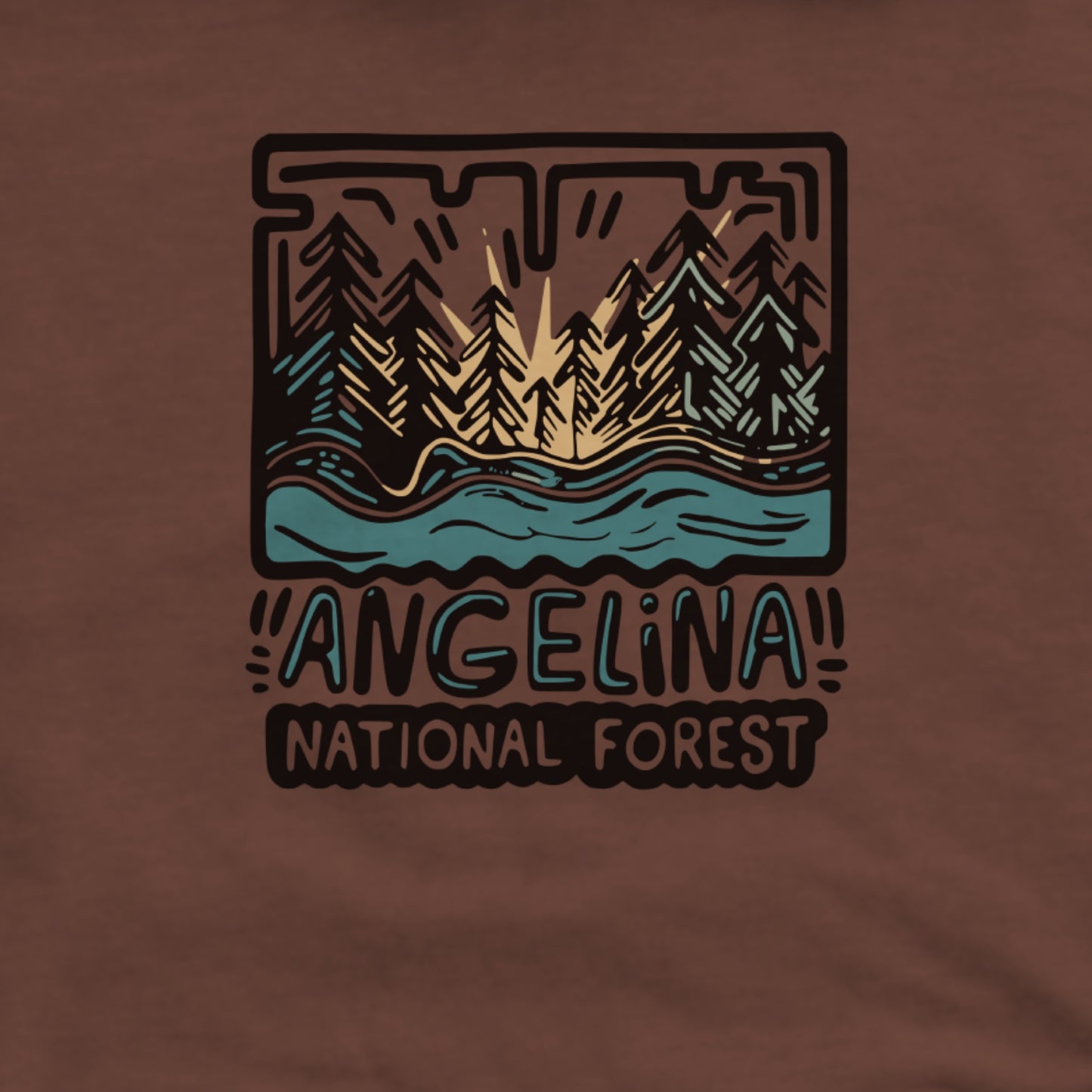 Angelina National Forest Hoodie Adventure and Outdoors Themed Hoodie