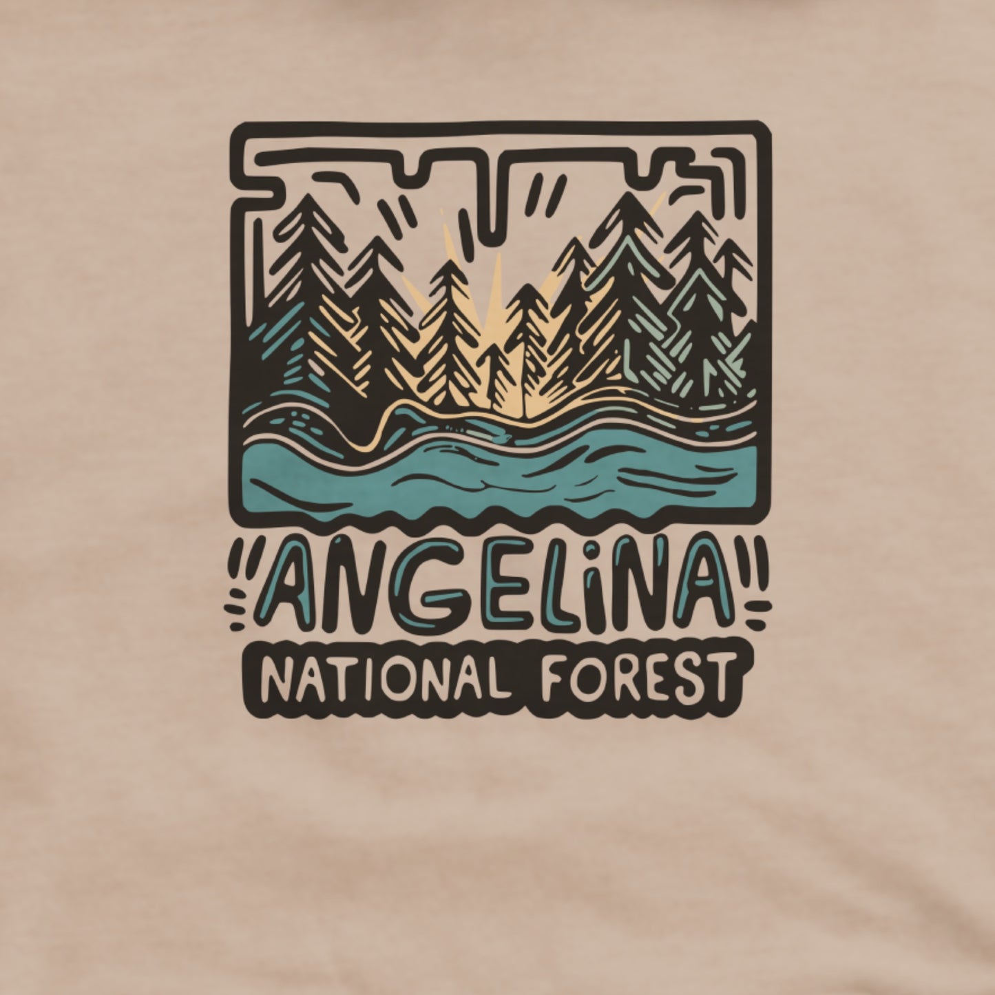 Angelina National Forest Hoodie Adventure and Outdoors Themed Hoodie