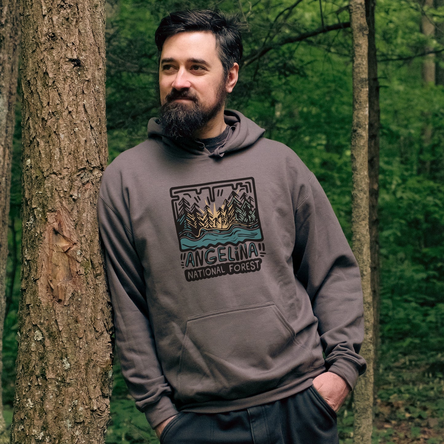 Angelina National Forest Hoodie Adventure and Outdoors Themed Hoodie