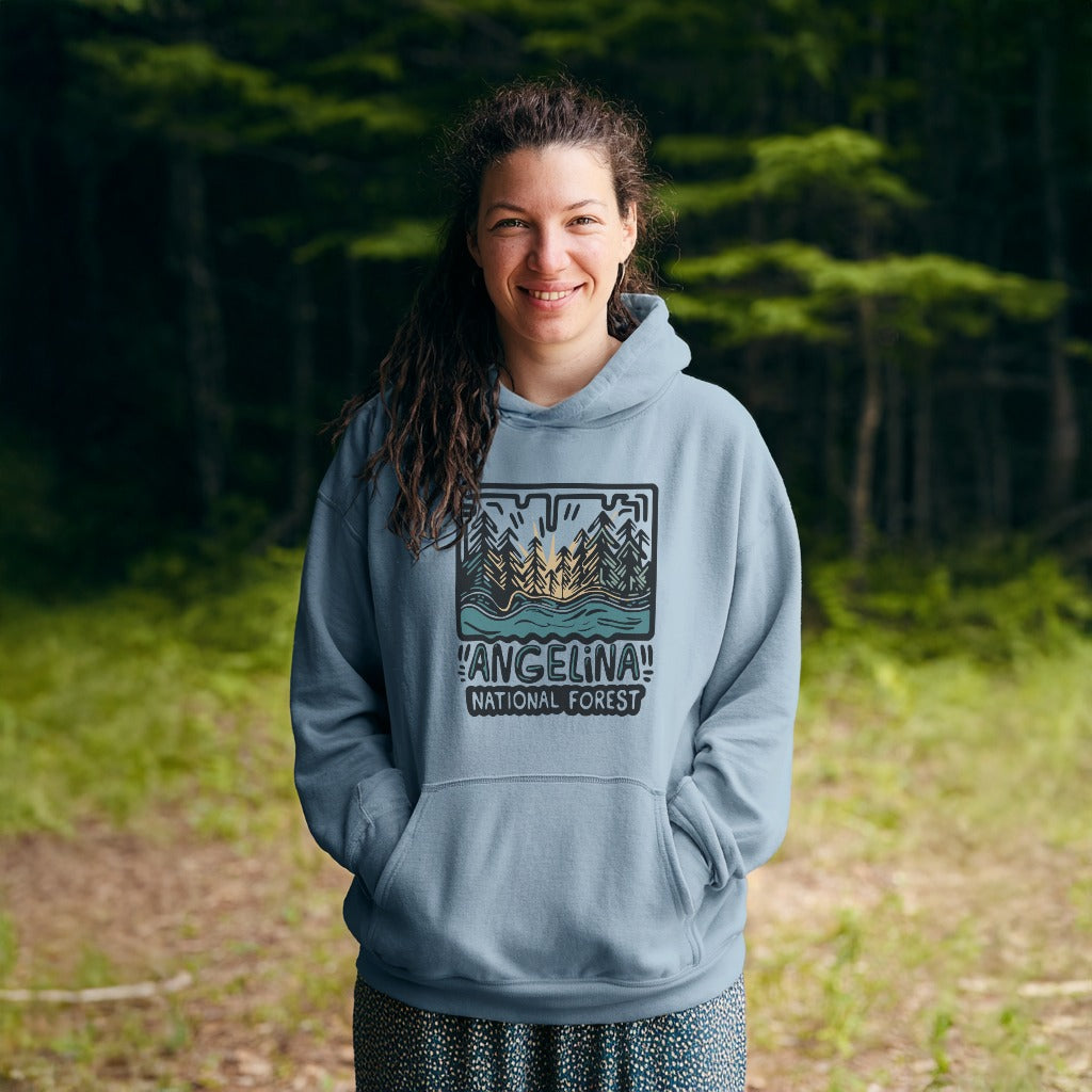 Angelina National Forest Hoodie Adventure and Outdoors Themed Hoodie