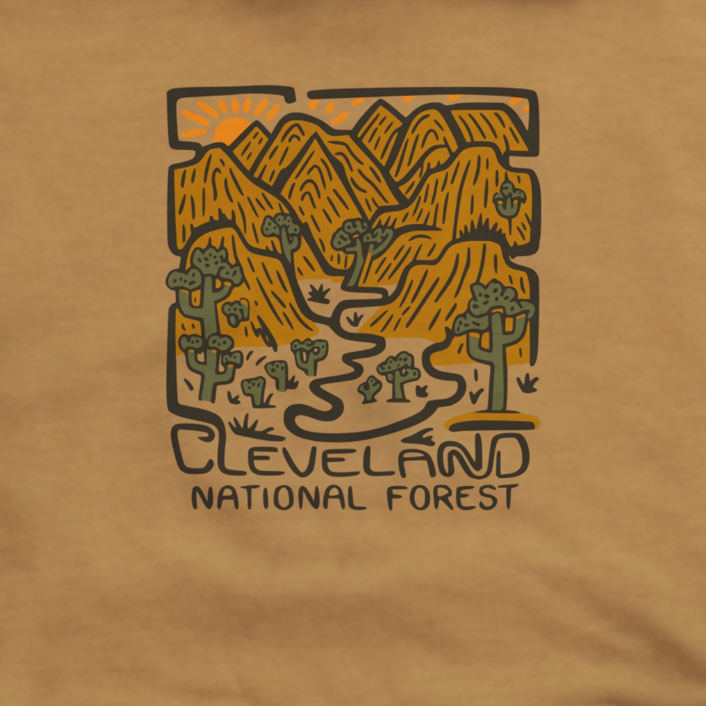 Cleveland National Forest Hoodie Adventure and Outdoors Themed Hoodie