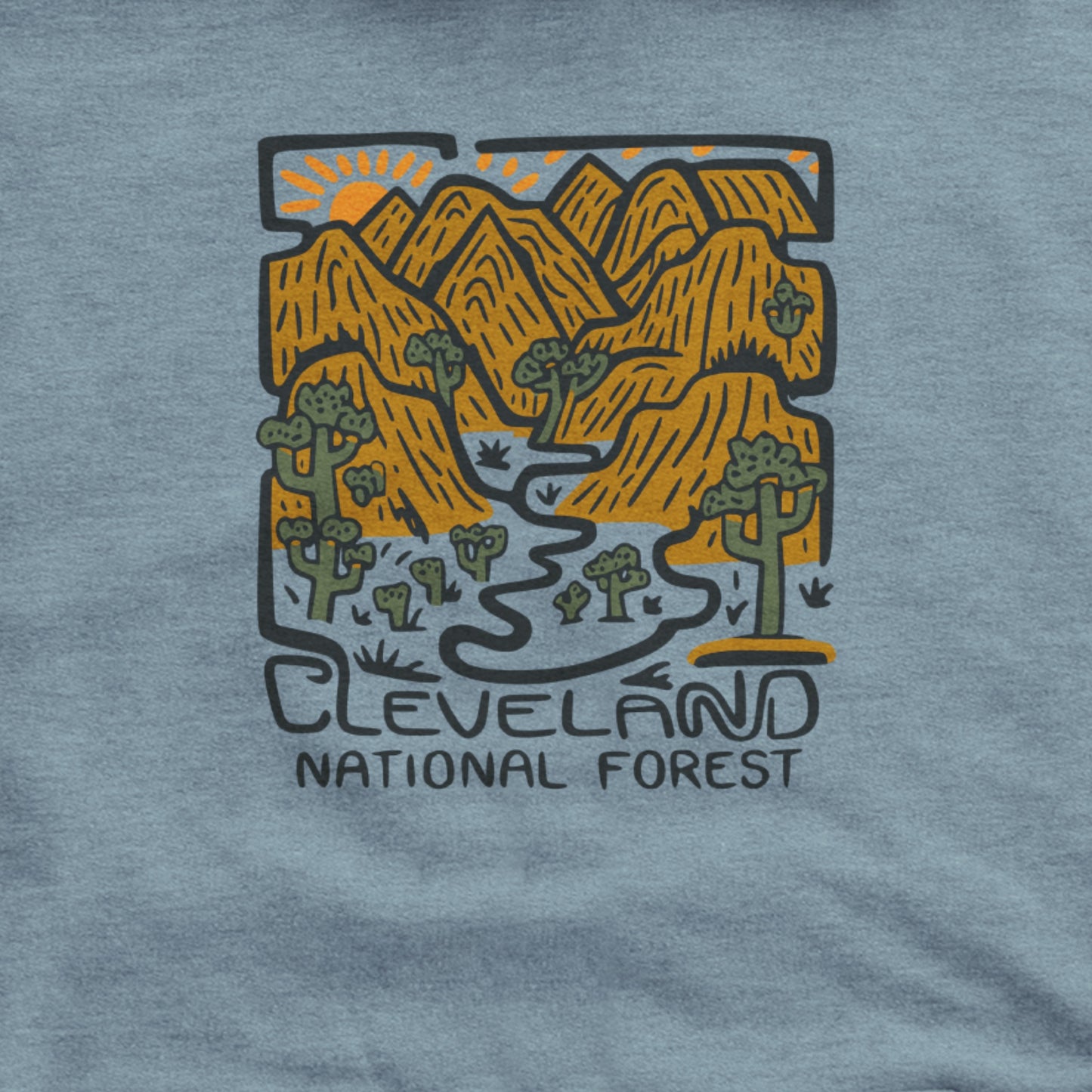 Cleveland National Forest Hoodie Adventure and Outdoors Themed Hoodie