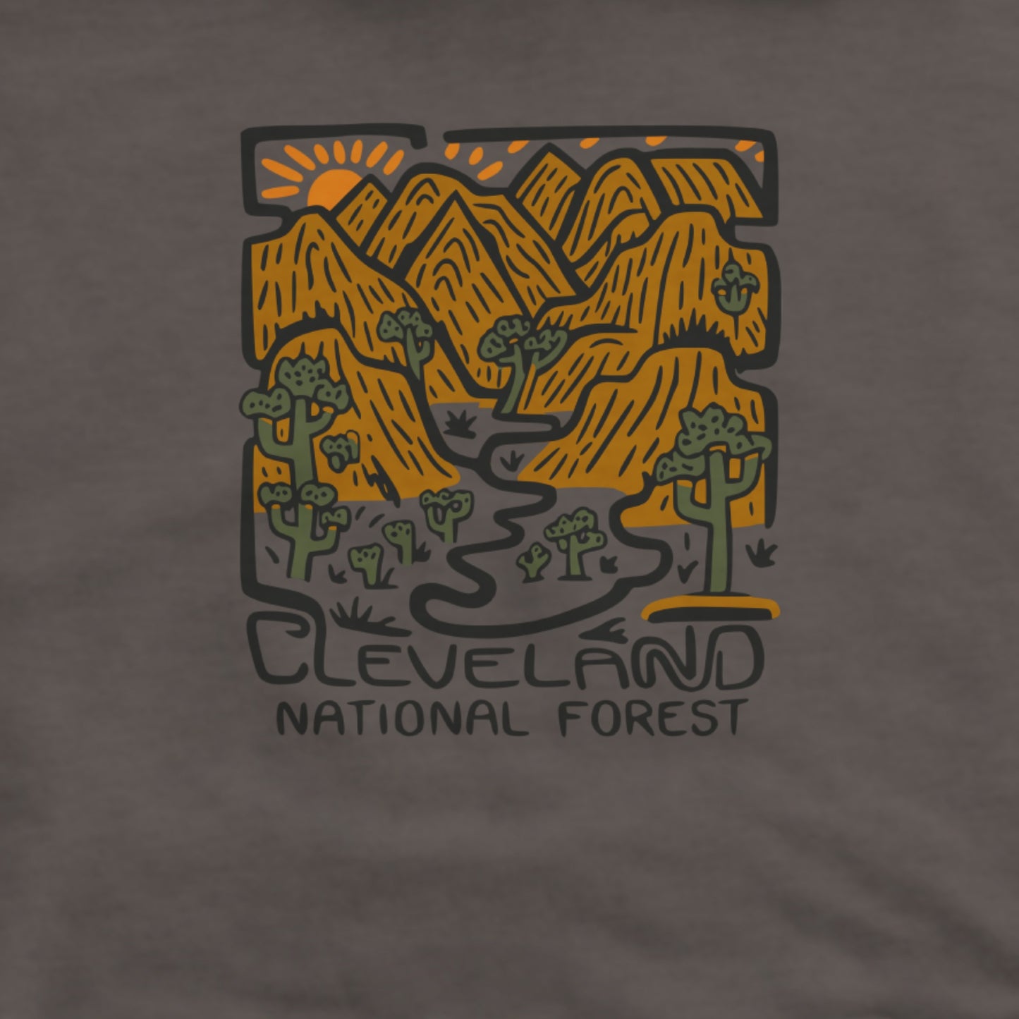 Cleveland National Forest Hoodie Adventure and Outdoors Themed Hoodie