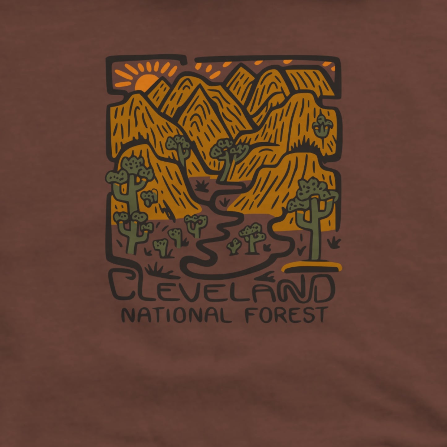 Cleveland National Forest Hoodie Adventure and Outdoors Themed Hoodie