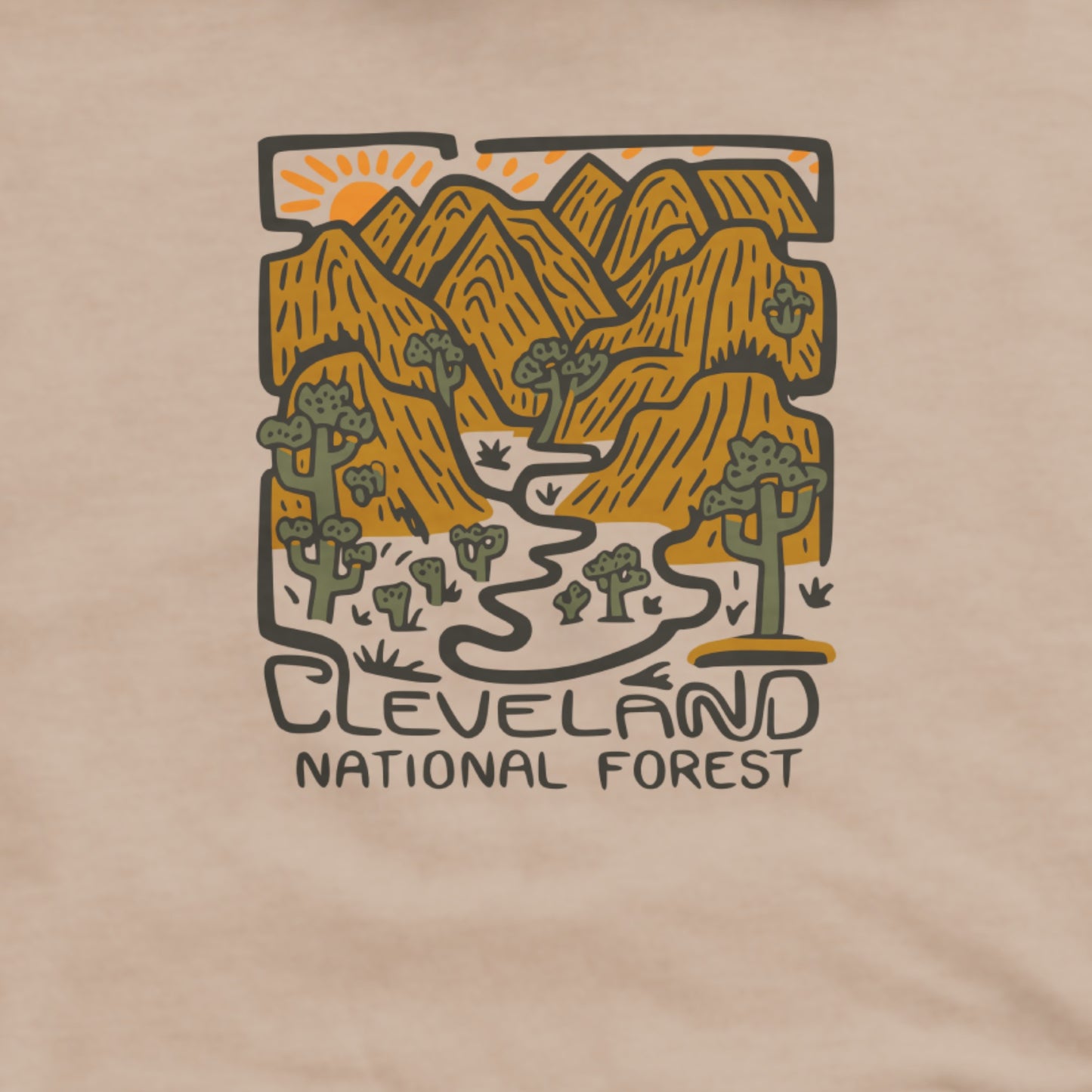 Cleveland National Forest Hoodie Adventure and Outdoors Themed Hoodie