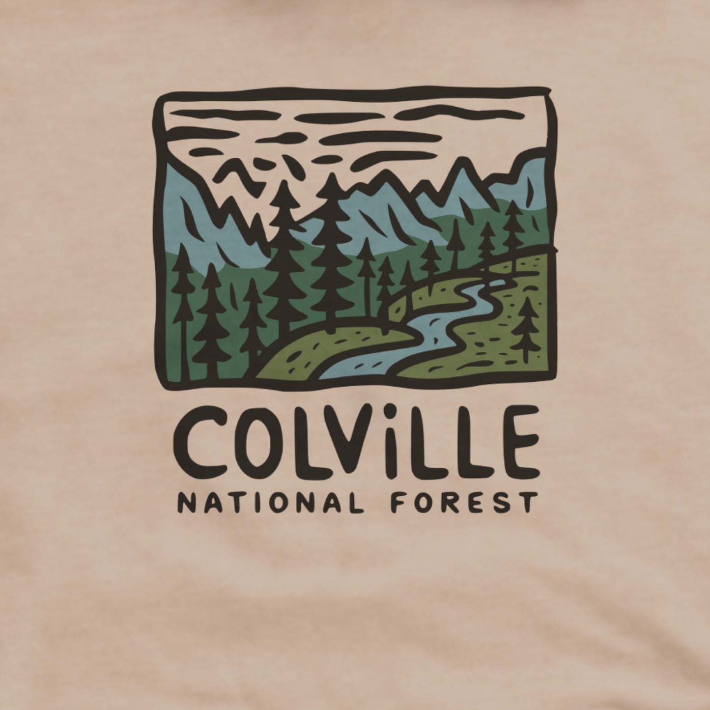 Colville National Forest Hoodie Adventure and Outdoors Themed Hoodie