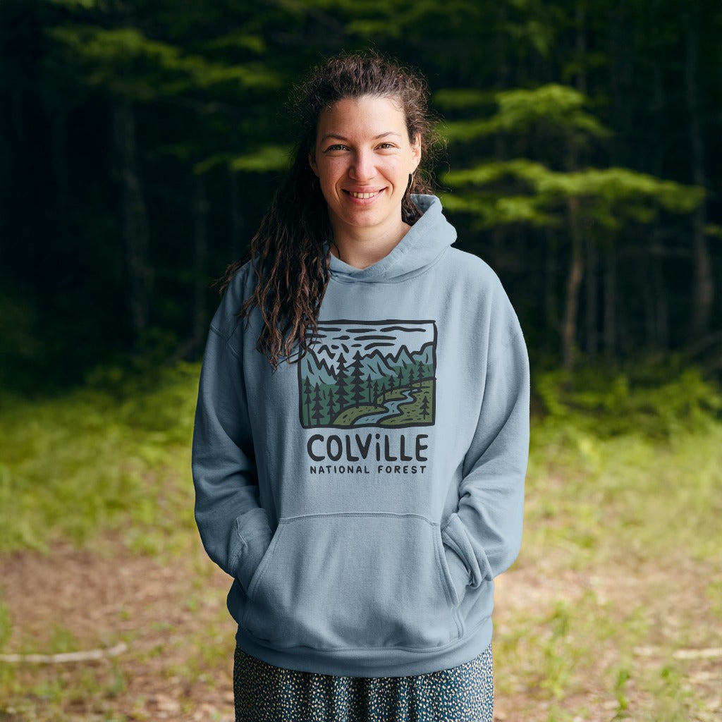 Colville National Forest Hoodie Adventure and Outdoors Themed Hoodie