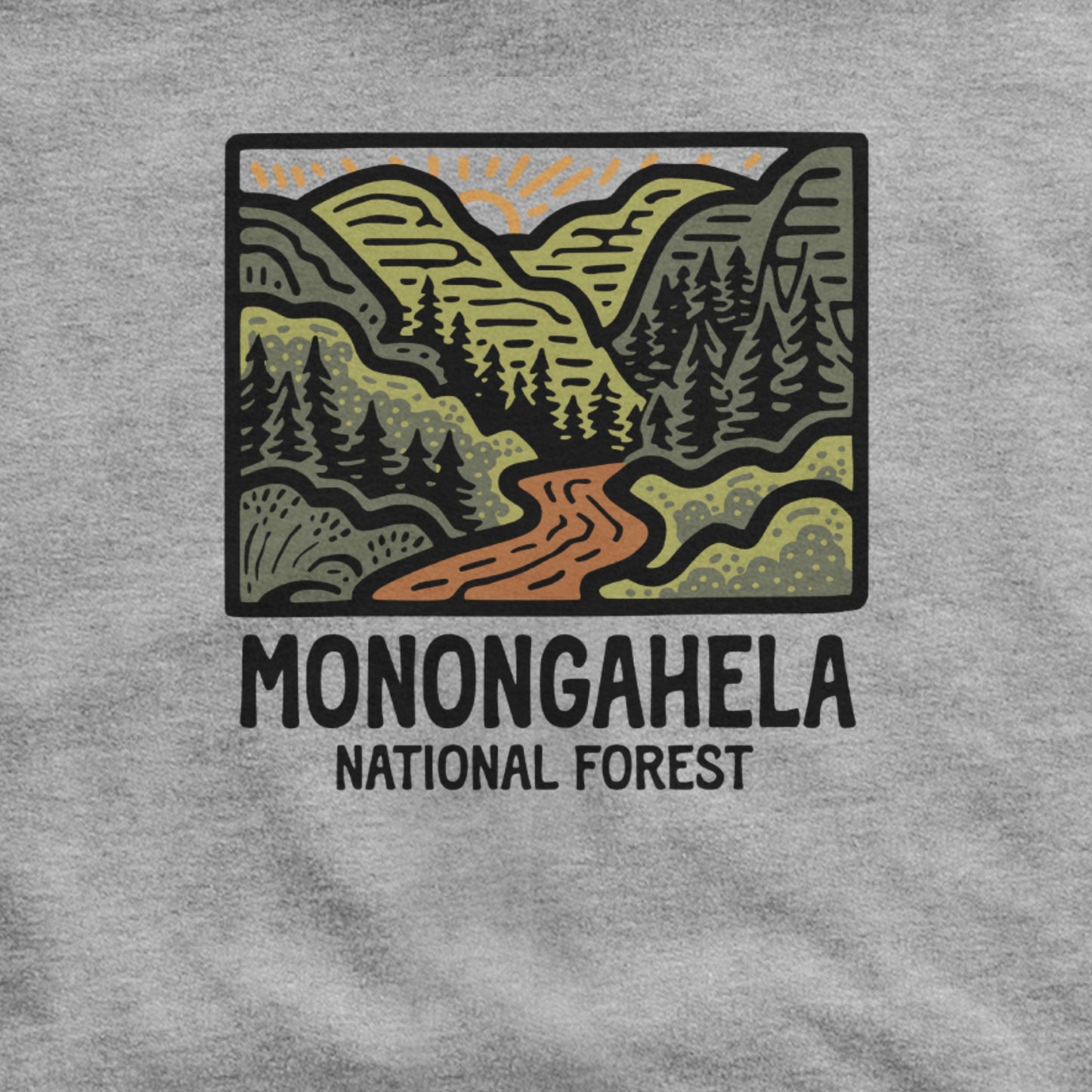 Monongahela National Forest Hoodie Adventure and Outdoors Themed Hoodie