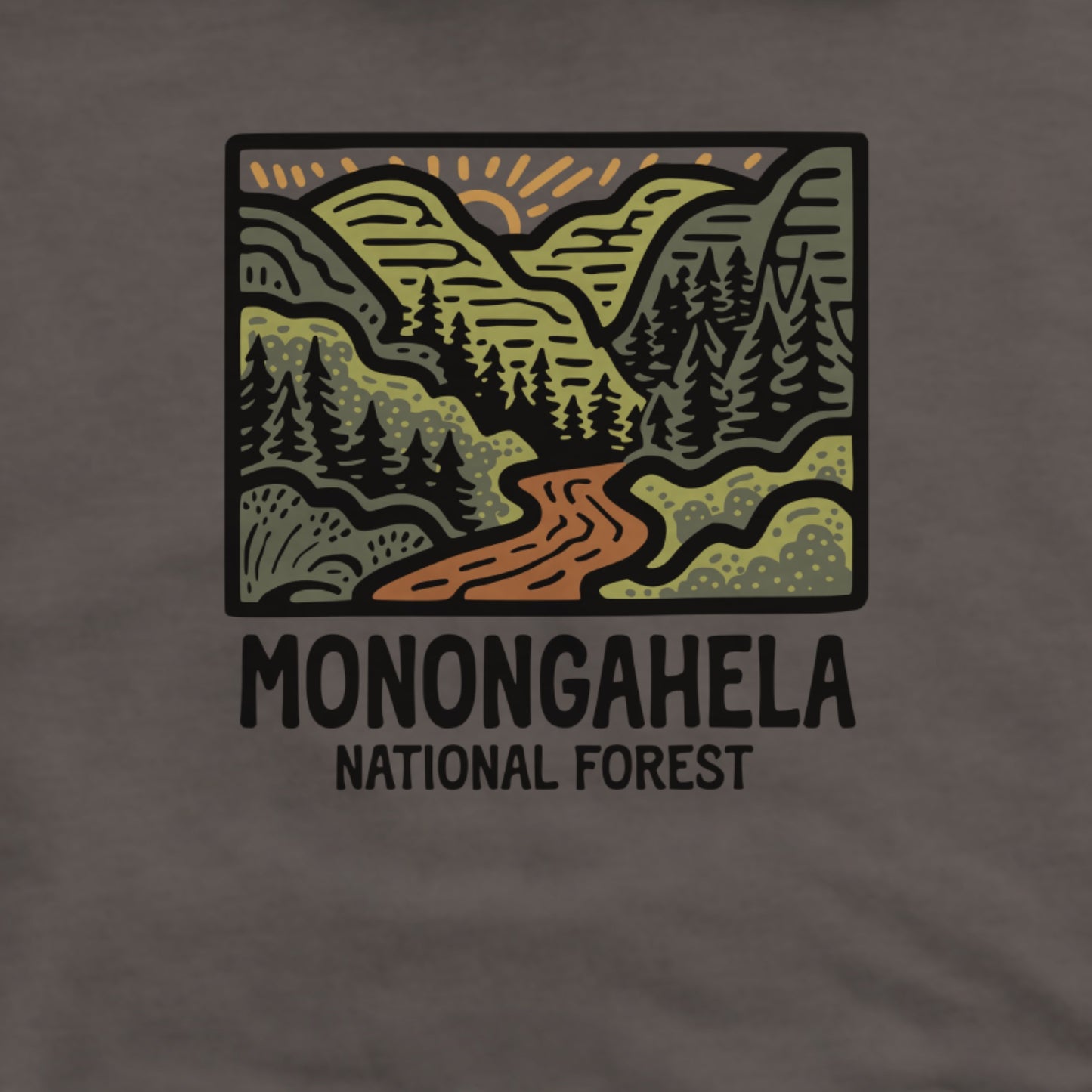 Monongahela National Forest Hoodie Adventure and Outdoors Themed Hoodie