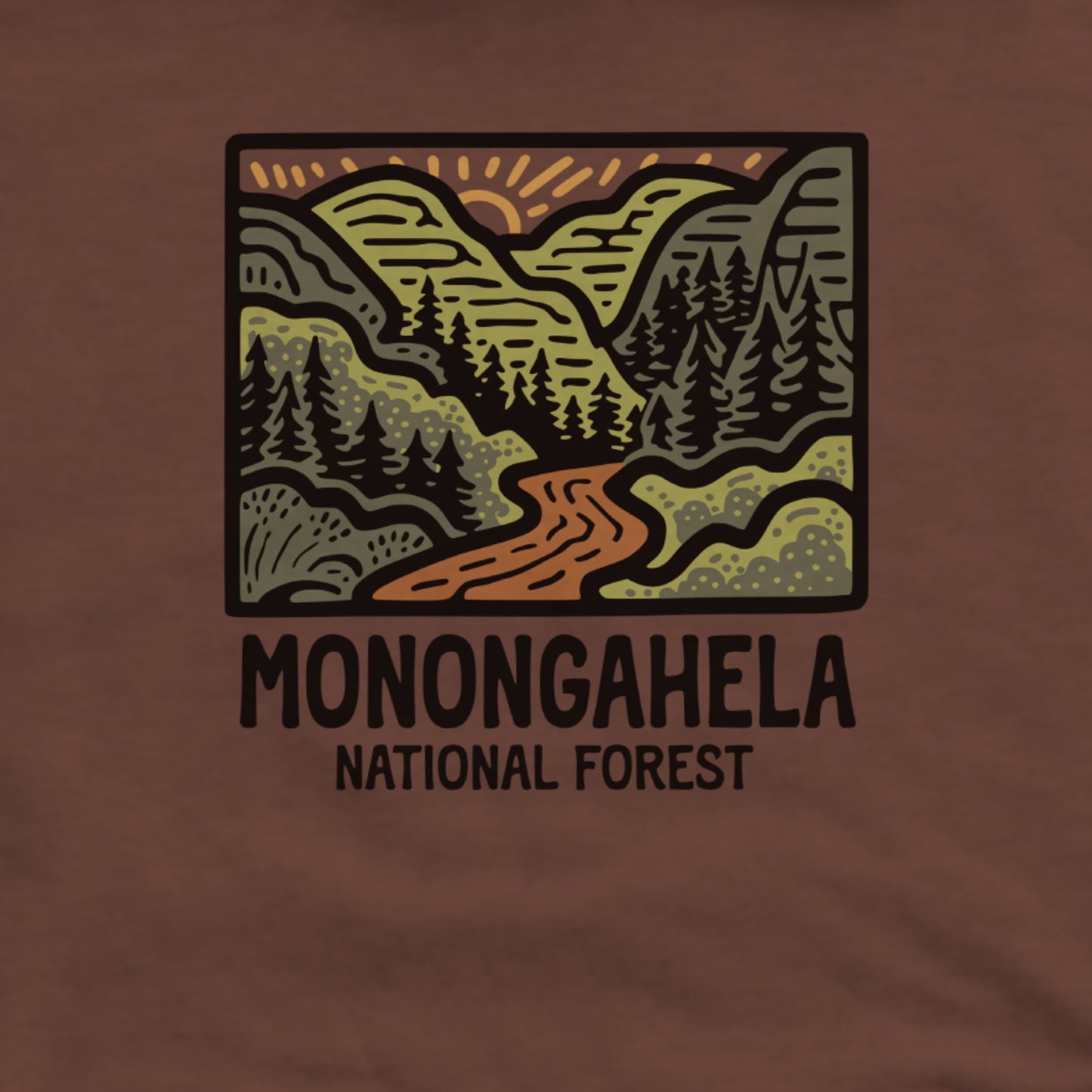 Monongahela National Forest Hoodie Adventure and Outdoors Themed Hoodie
