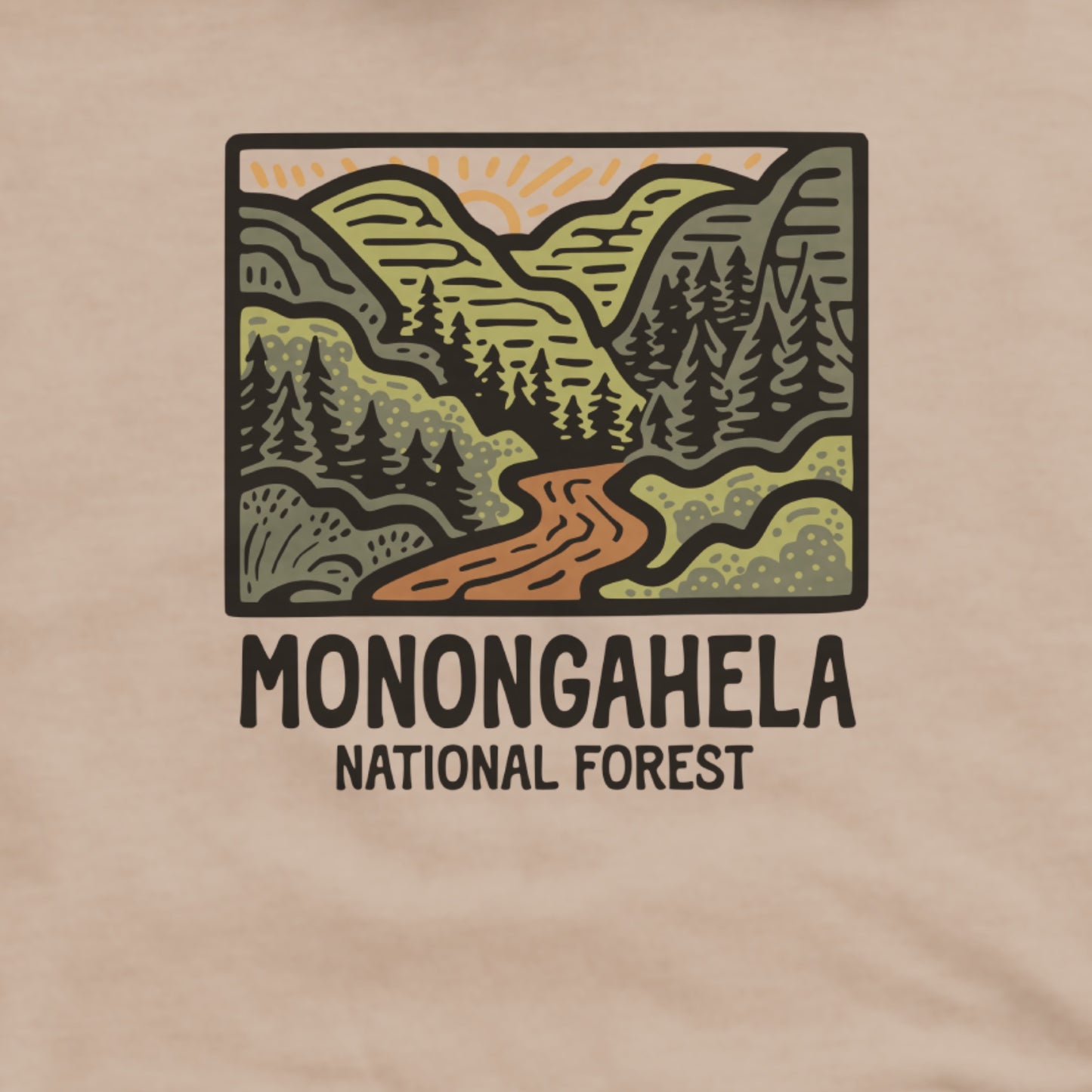 Monongahela National Forest Hoodie Adventure and Outdoors Themed Hoodie