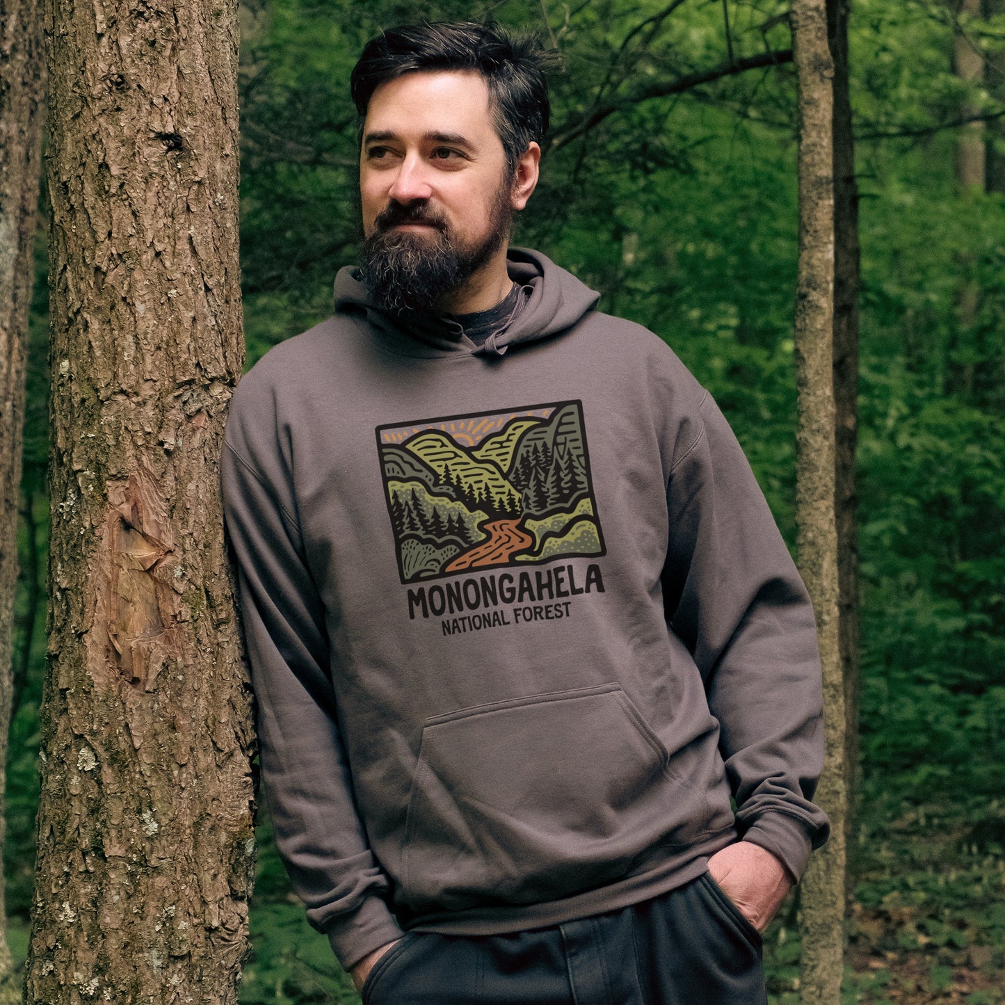 Monongahela National Forest Hoodie Adventure and Outdoors Themed Hoodie