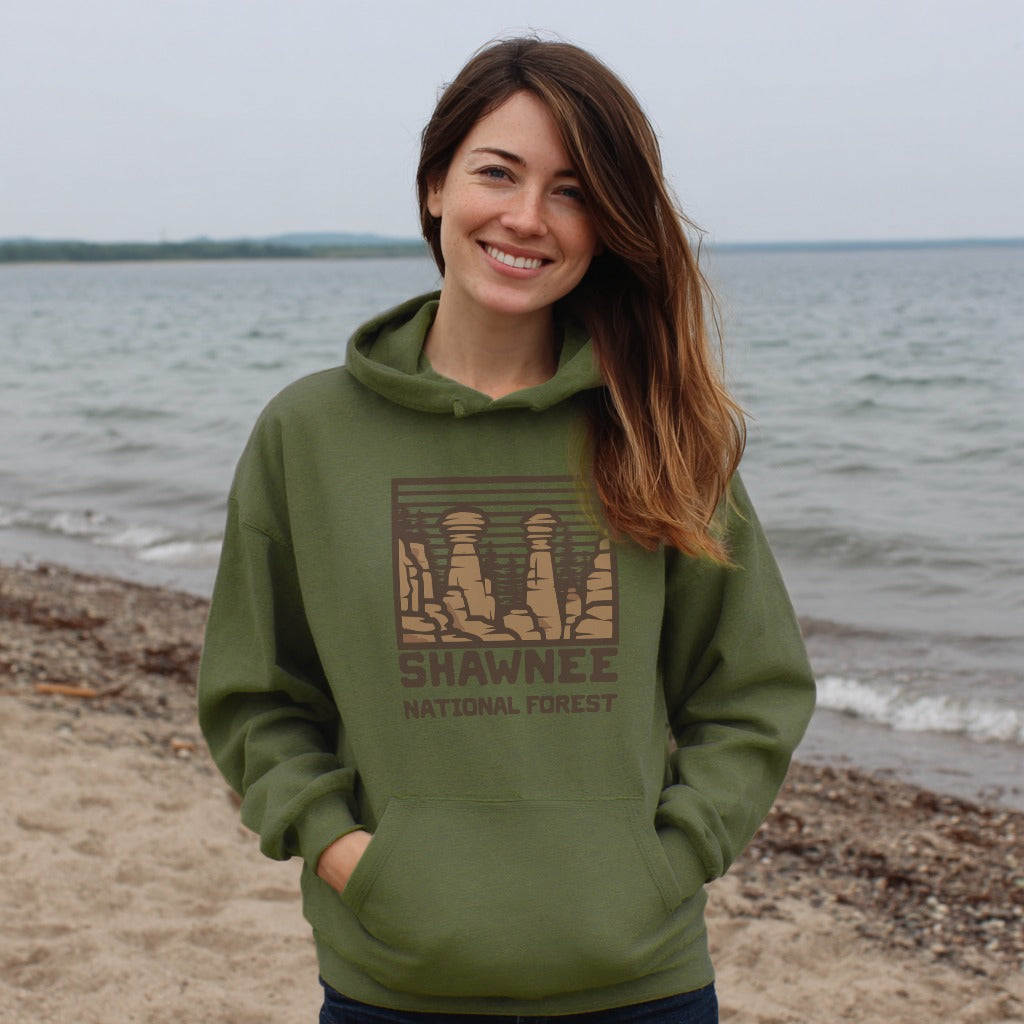 Shawnee National Forest Hoodie Adventure and Outdoors Themed Hoodie