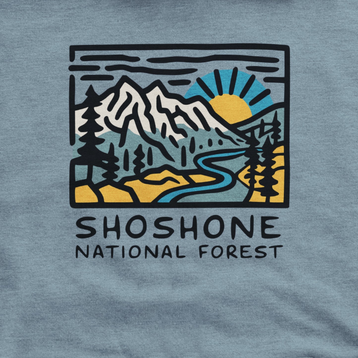 Shoshone National Forest Hoodie Adventure and Outdoors Themed Hoodie