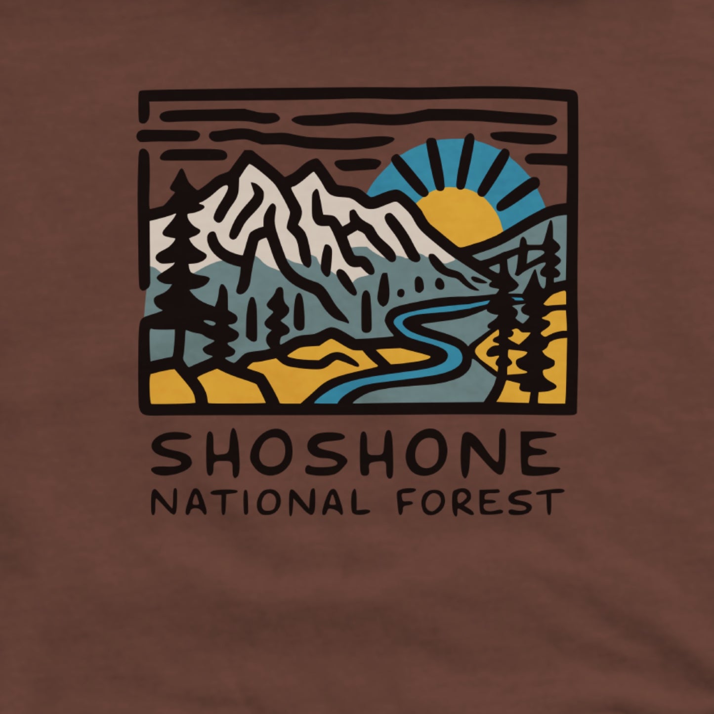 Shoshone National Forest Hoodie Adventure and Outdoors Themed Hoodie