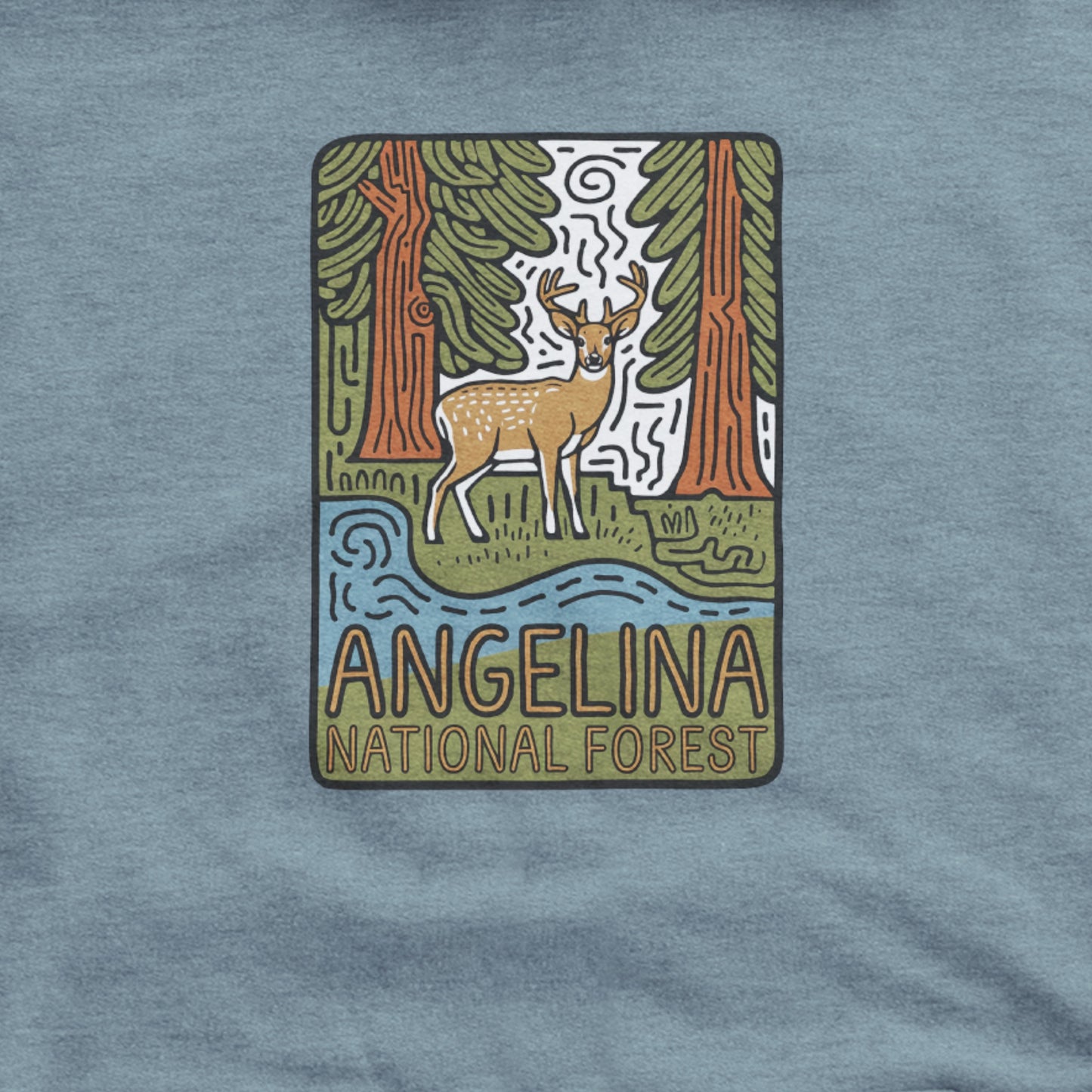 Angelina National Forest Hoodie Adventure and Outdoors Themed Hoodie