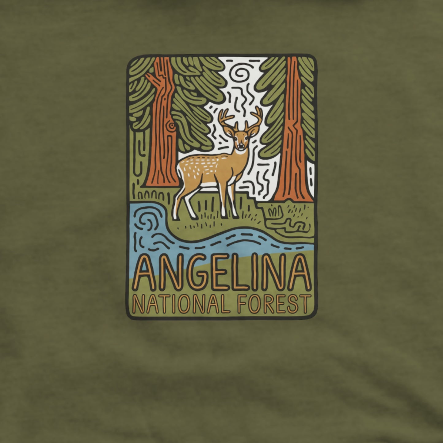 Angelina National Forest Hoodie Adventure and Outdoors Themed Hoodie