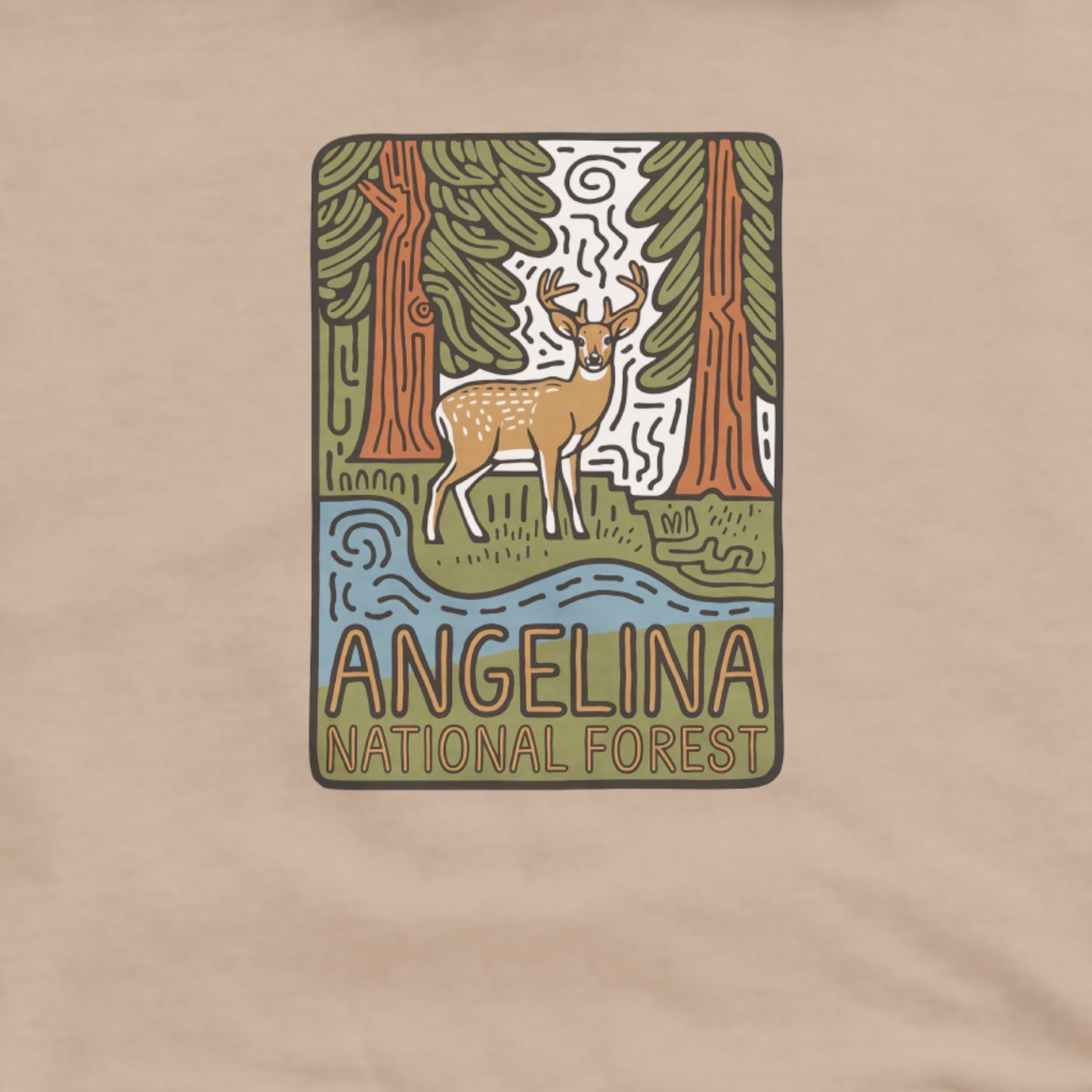 Angelina National Forest Hoodie Adventure and Outdoors Themed Hoodie