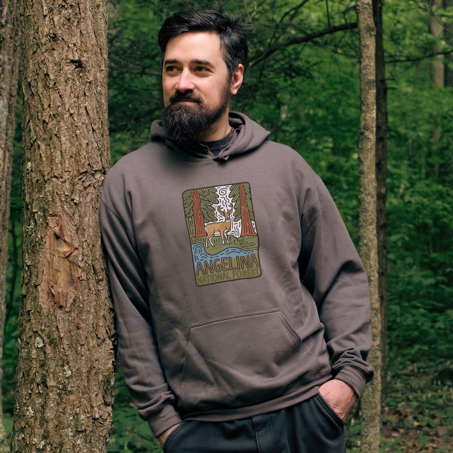 Angelina National Forest Hoodie Adventure and Outdoors Themed Hoodie