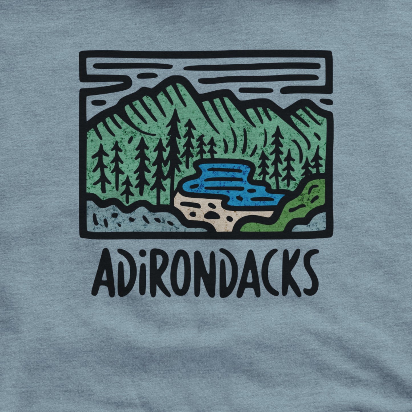 Adirondack Mountains Hoodie Adventure and Outdoors Themed Hoodie