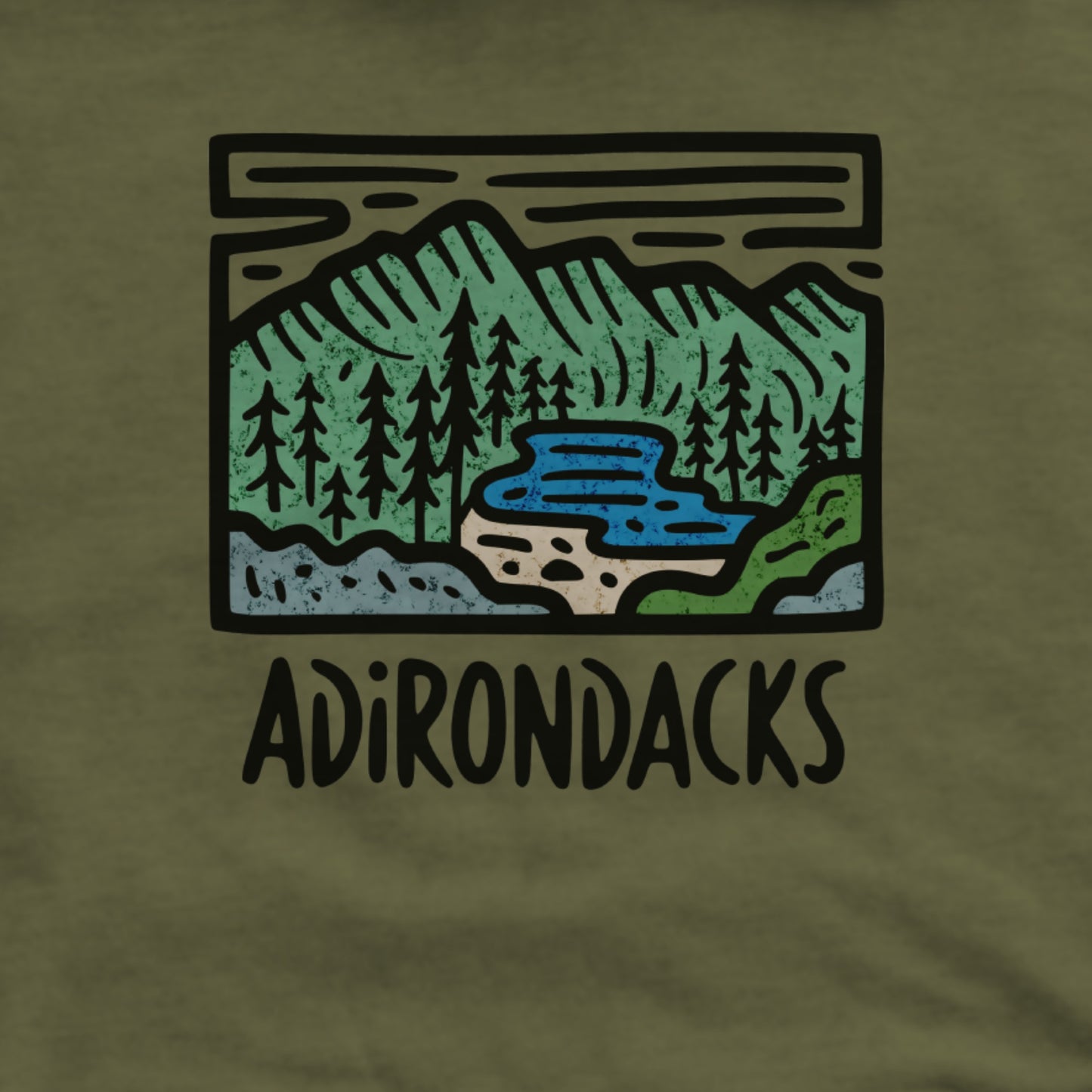 Adirondack Mountains Hoodie Adventure and Outdoors Themed Hoodie